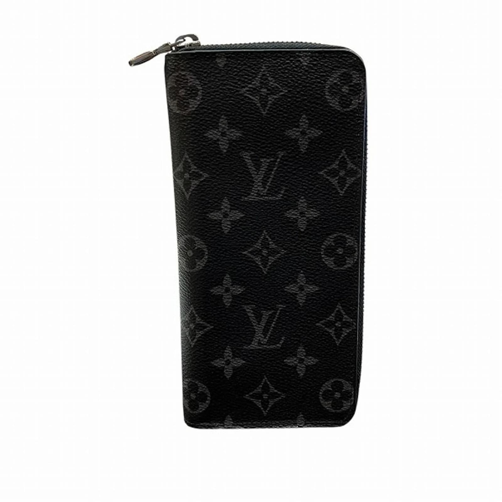 Louis Vuitton Monogram Eclipse Long Wallet Black Cloth  ref.2322281