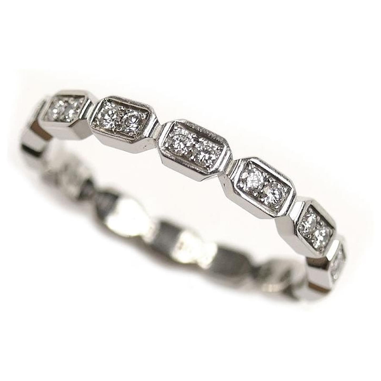 Chanel Première Promesse Pt950 Platinum Diamond Ring Size 51 Silvery Metallic Metal  ref.2326515