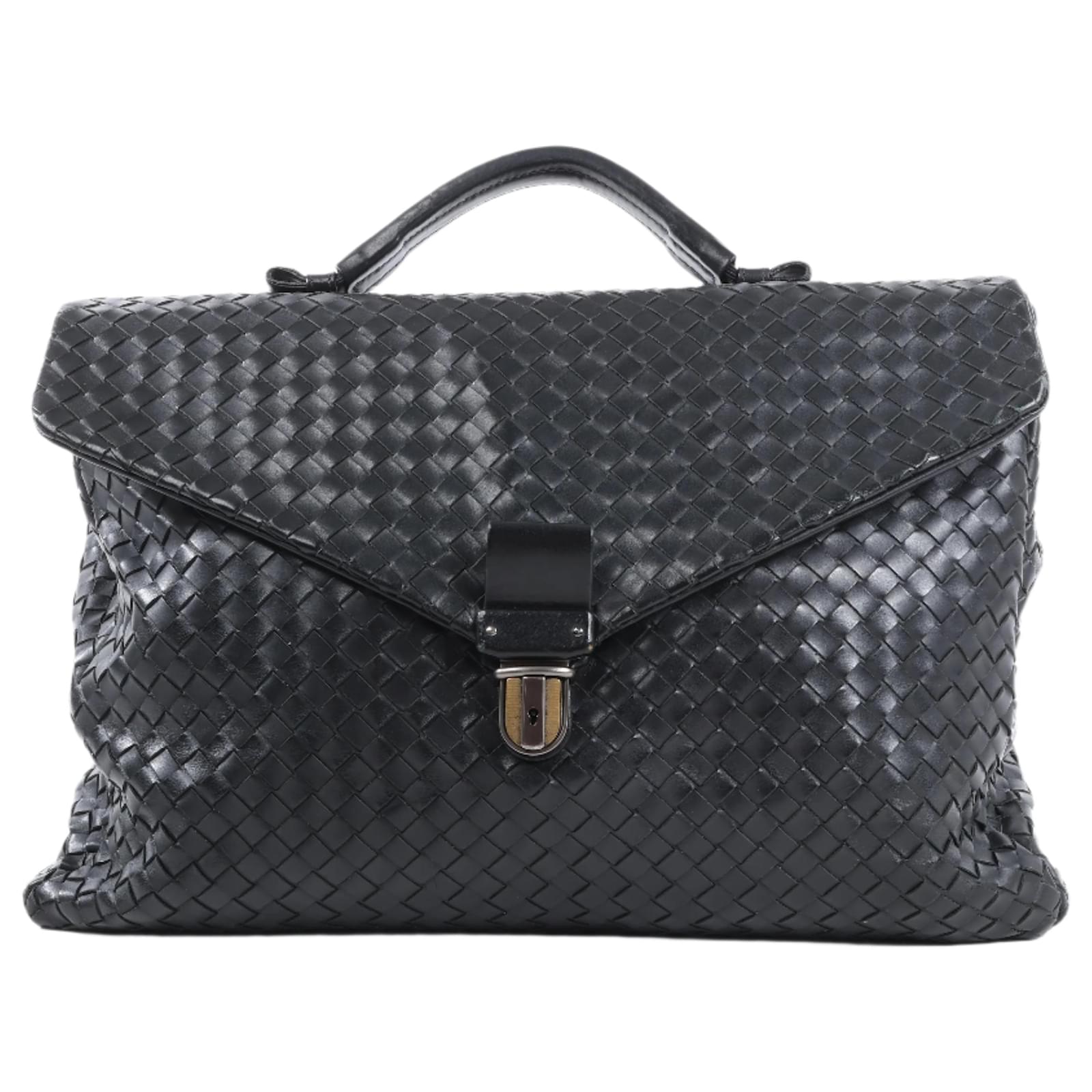 Bottega Veneta Intrecciato Leather Business bag in Black  ref.2320023