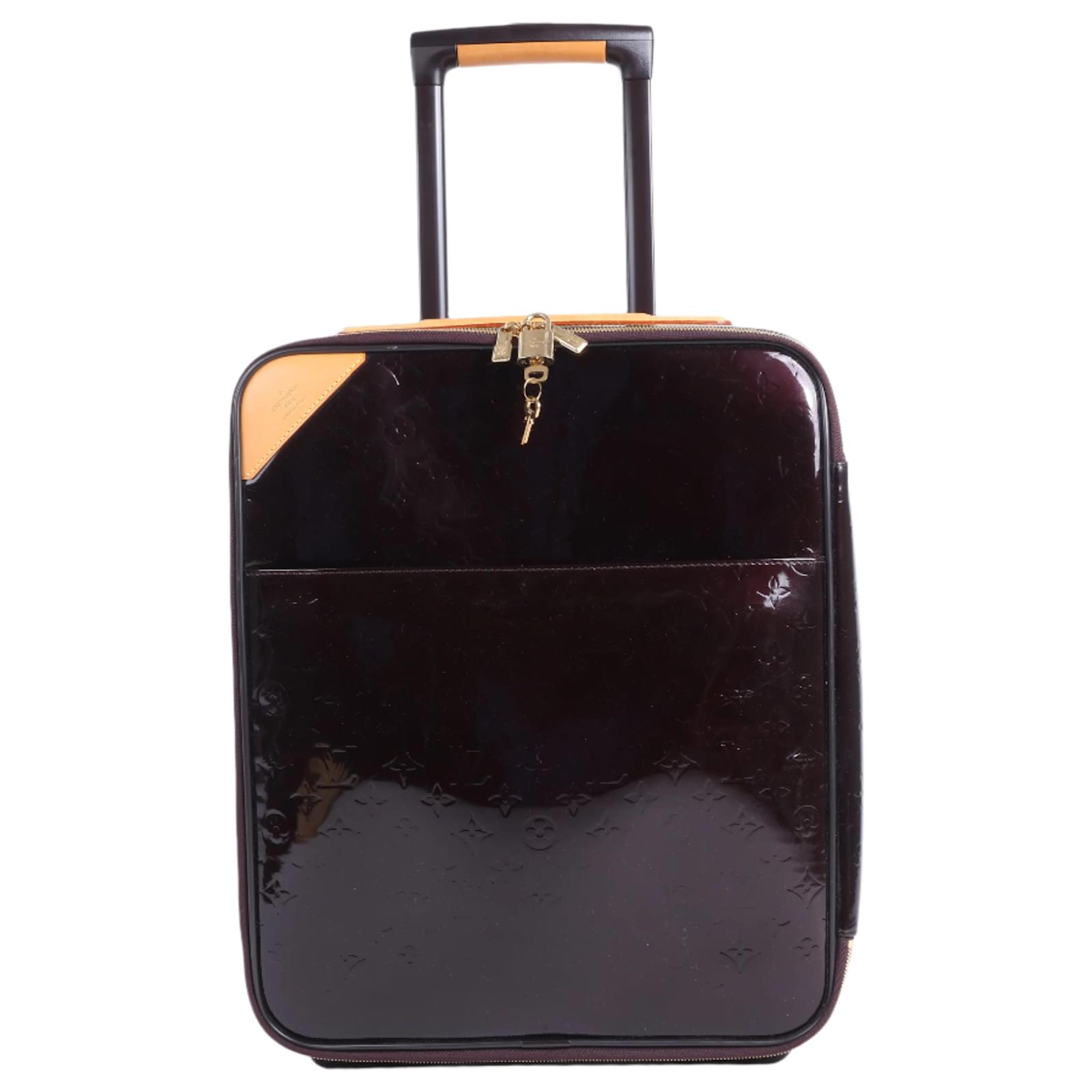 Louis Vuitton Vernis Suitcase Pegase 45 Travel Bag in Amarante M91277 Dark red Leather  ref.2319826