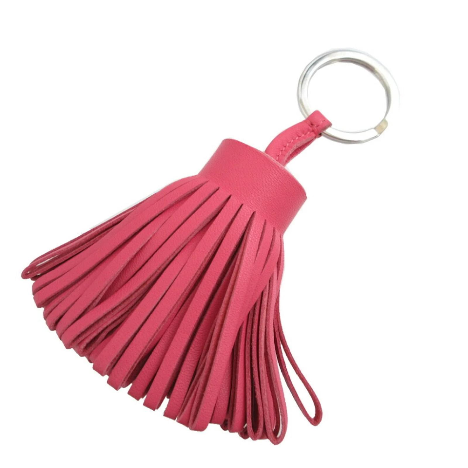 Hermès Hermes Carmen Agnès Milo Rose Azalee Bag Charm Keychain Lambskin  ref.2324899