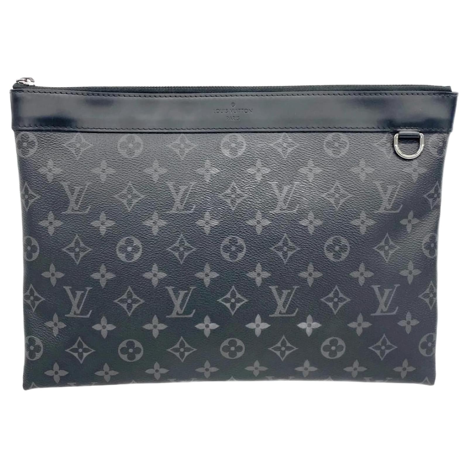 Louis Vuitton Monogram Eclipse Clutch Bag Black  ref.2318304