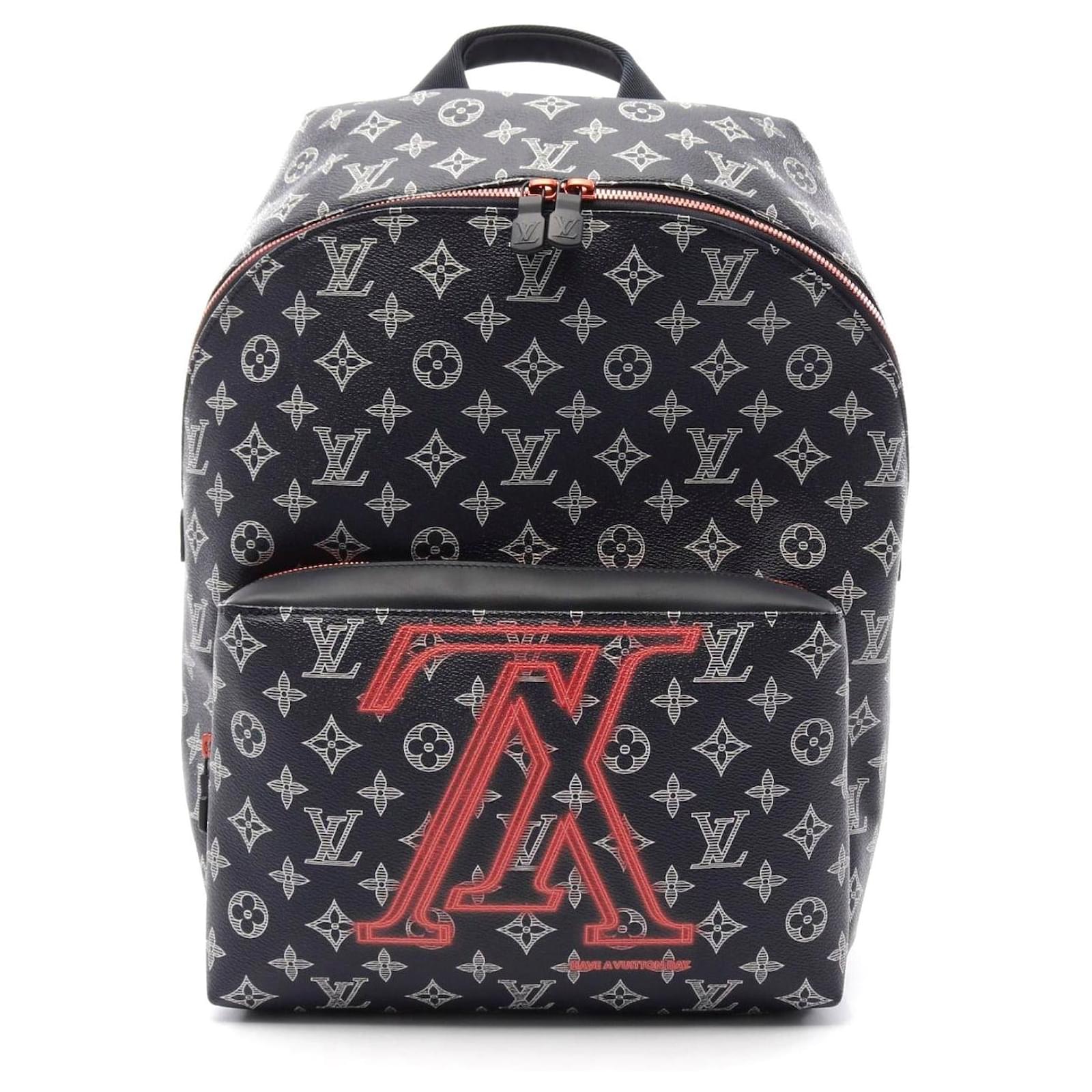Louis Vuitton Apollo Monogram Ink Backpack Red Cloth  ref.2317718