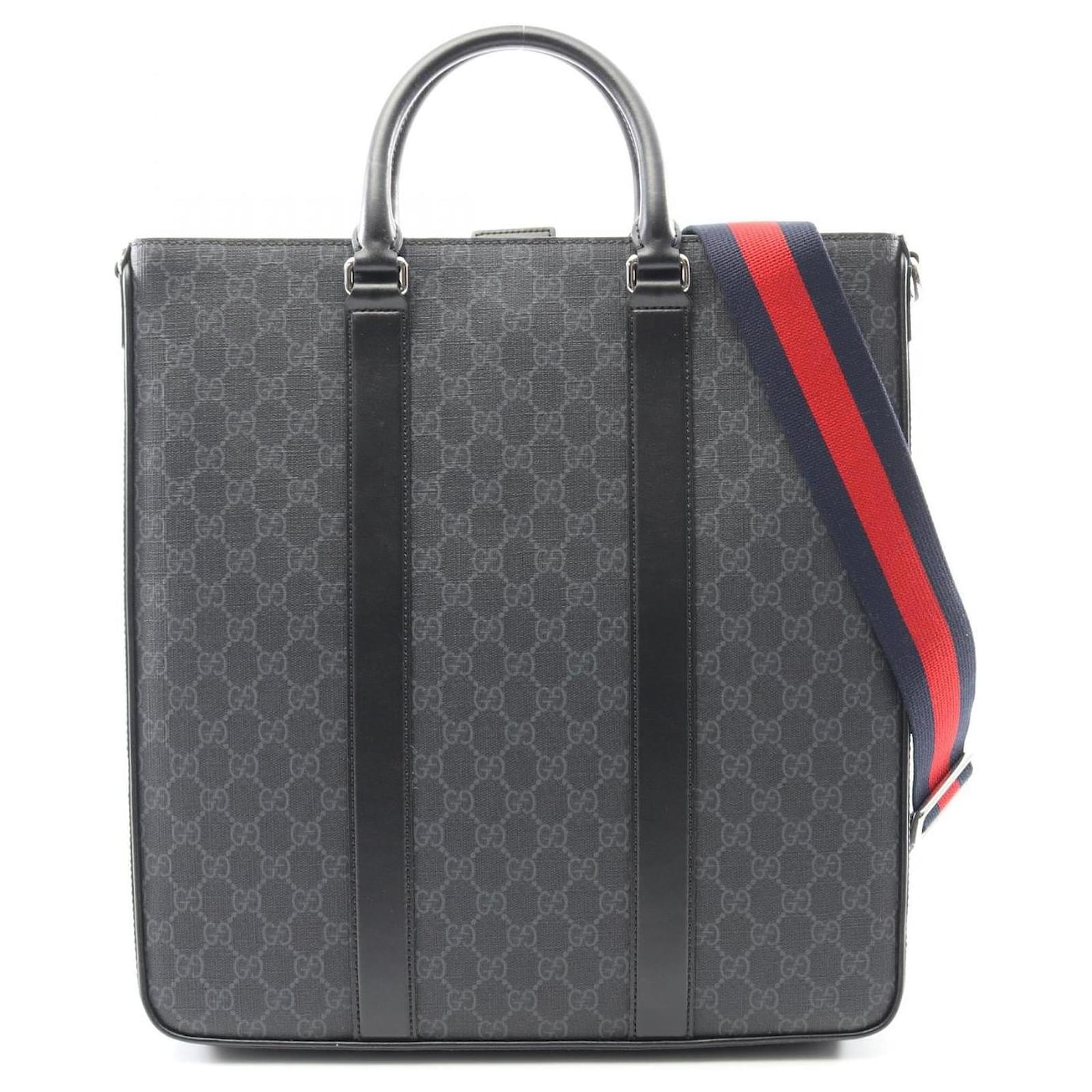 Gucci GG Medium GG Supreme Coated Canvas Tote Bag Black Cloth  ref.2317255