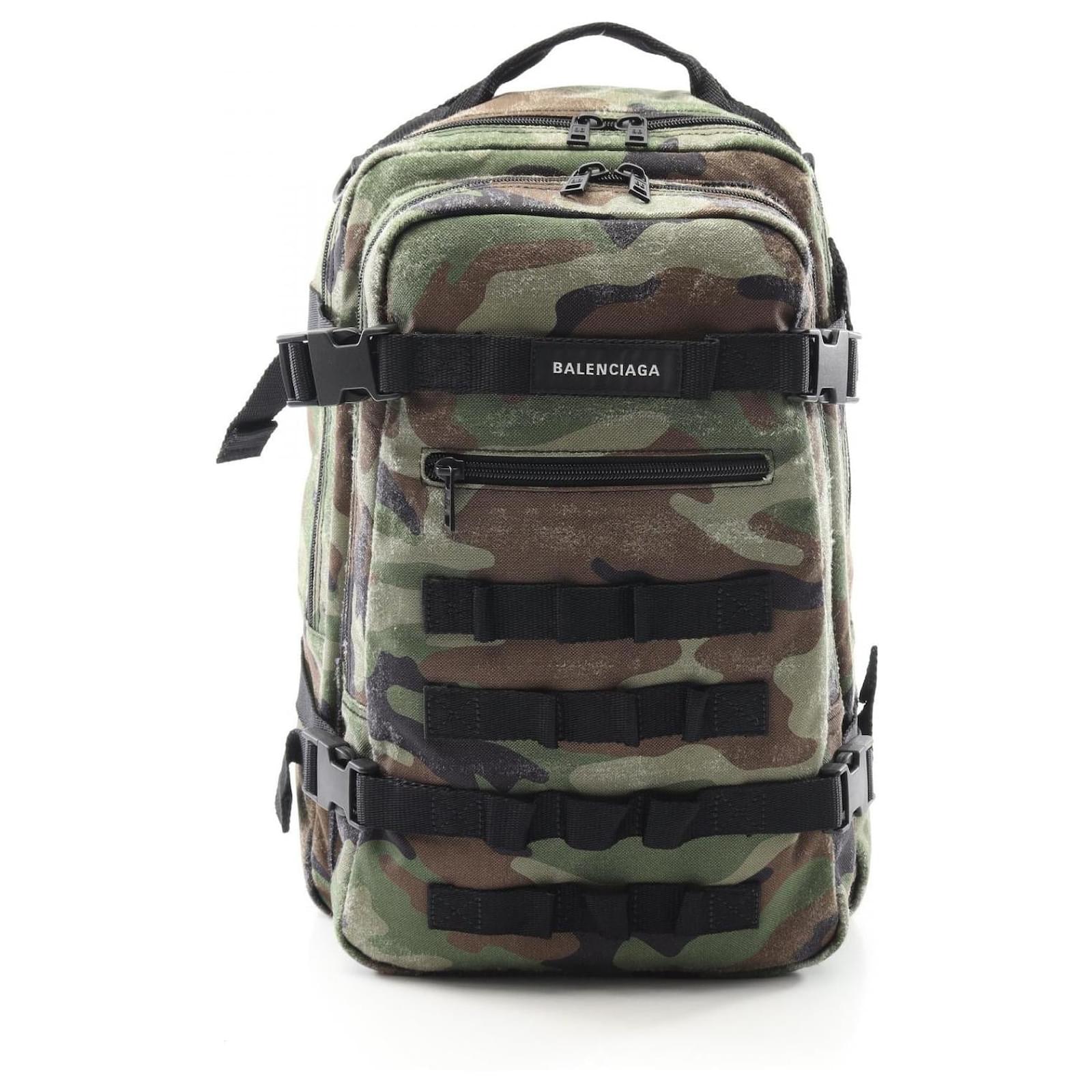 Balenciaga Arcee Small Canvas Backpack Green Cloth  ref.2317254