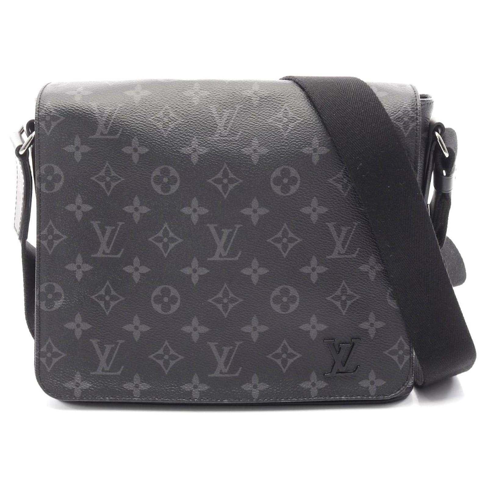 Louis Vuitton District PM NM Monogram Eclipse Shoulder Bag Black Cloth  ref.2316869