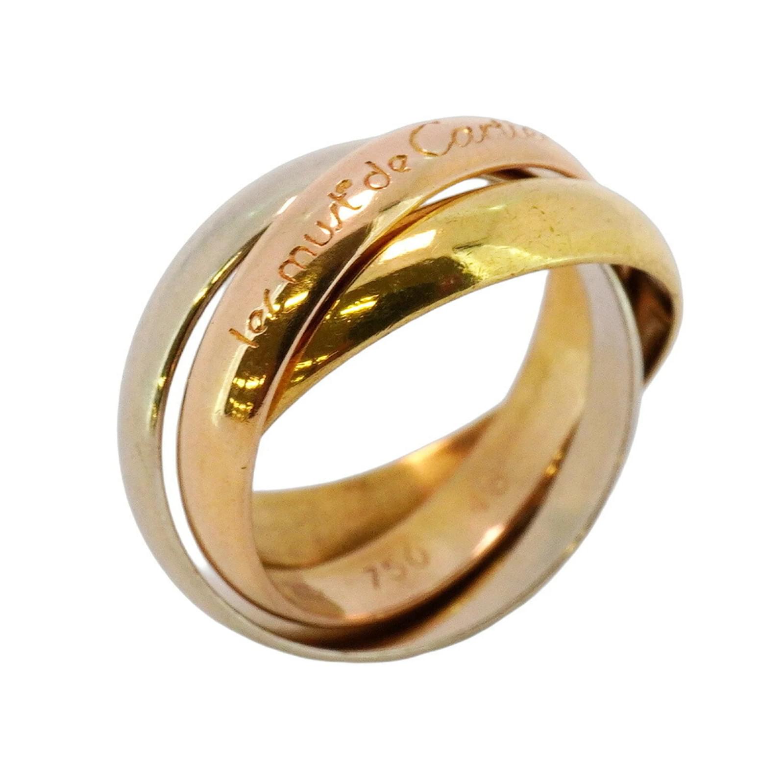 Cartier Trinity Band Ring White gold Yellow gold Pink gold  ref.2318412