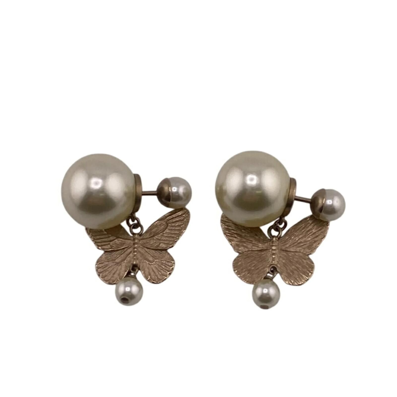Christian Dior Dior Tribales Gold Plated Stud Earrings Golden  ref.2318389