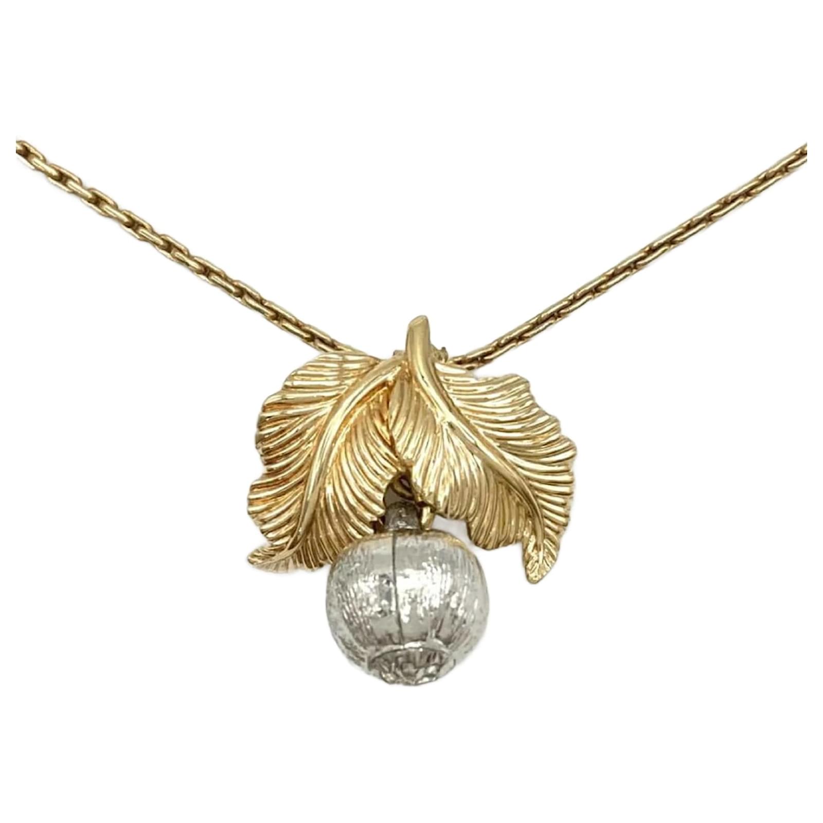 Christian Dior Leaf Combi Necklace Metal  ref.2318001