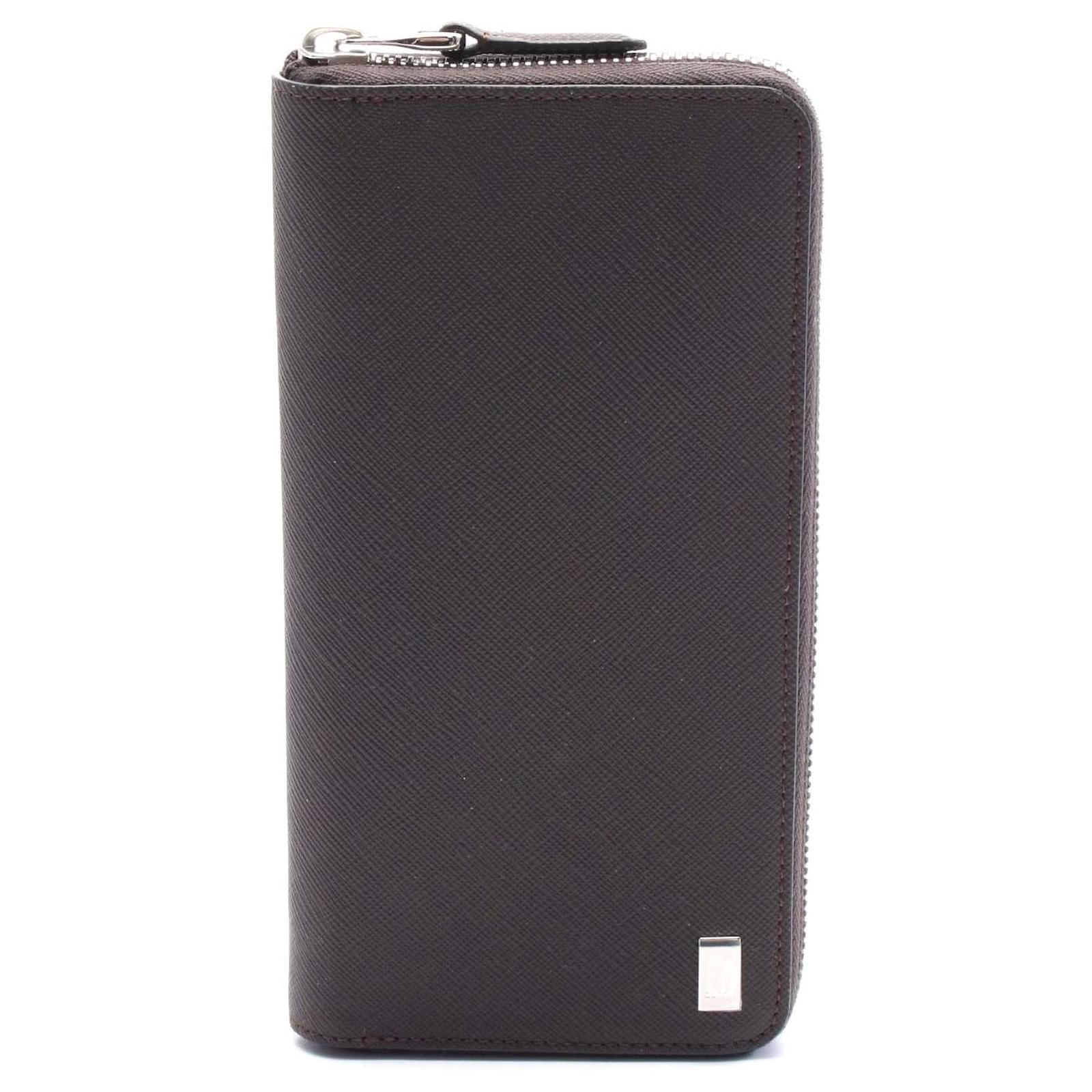 Alfred Dunhill Dunhill Leather Round Long Wallet Brown Pony-style calfskin  ref.2297424