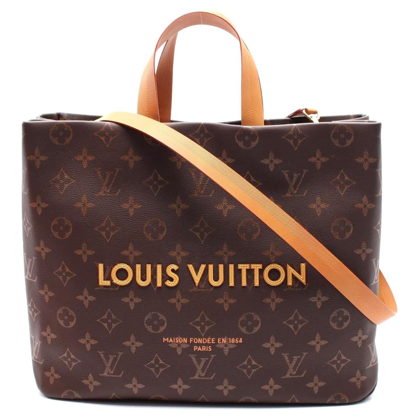 Louis Vuitton Monogram Leather Shopper Tote Brown Pony-style calfskin  ref.2297730