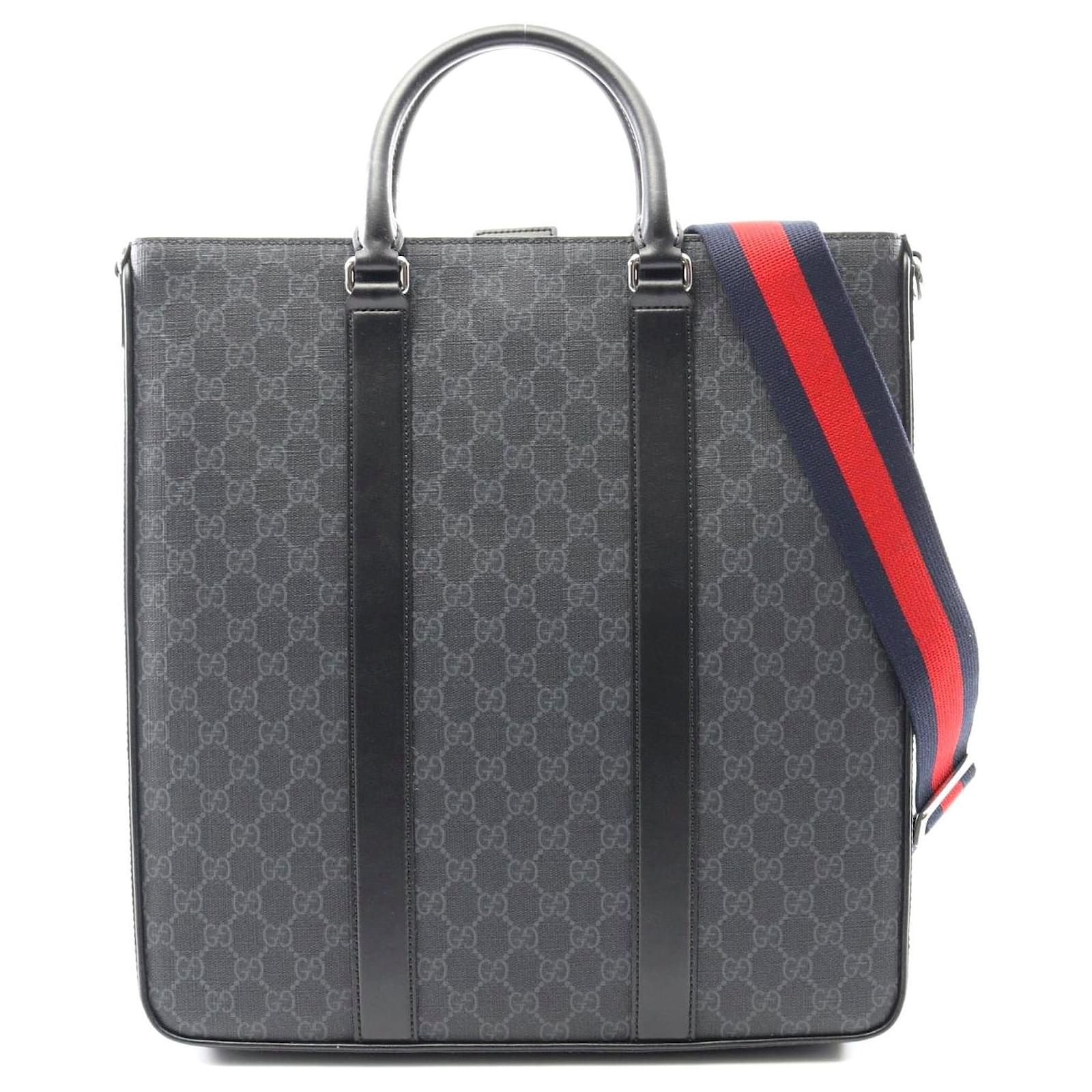 Gucci Medium GG Supreme Tote Bag Black Cloth  ref.2305272