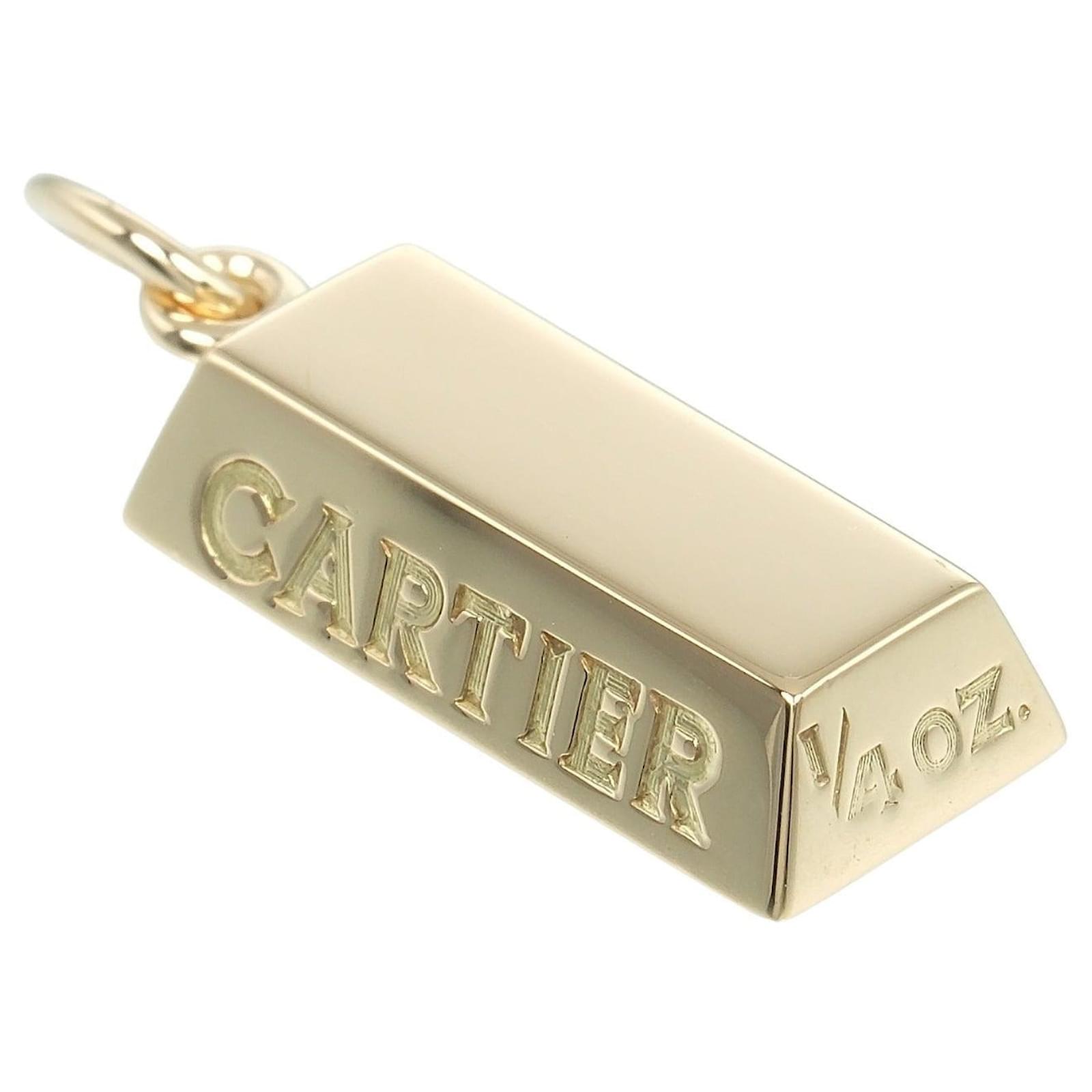 Cartier Ingot Au750 Pendant Golden Metallic Metal  ref.2317216