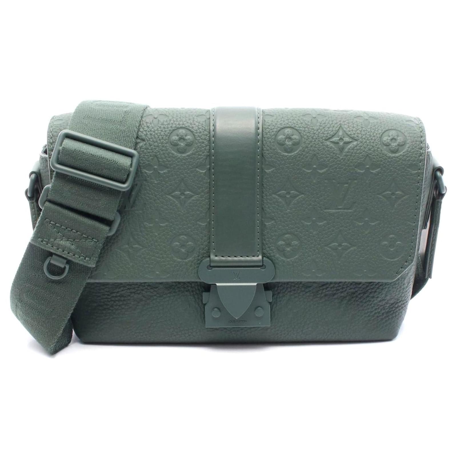 Louis Vuitton Monogram Messenger Bag Green Leather Pony-style calfskin  ref.2305152