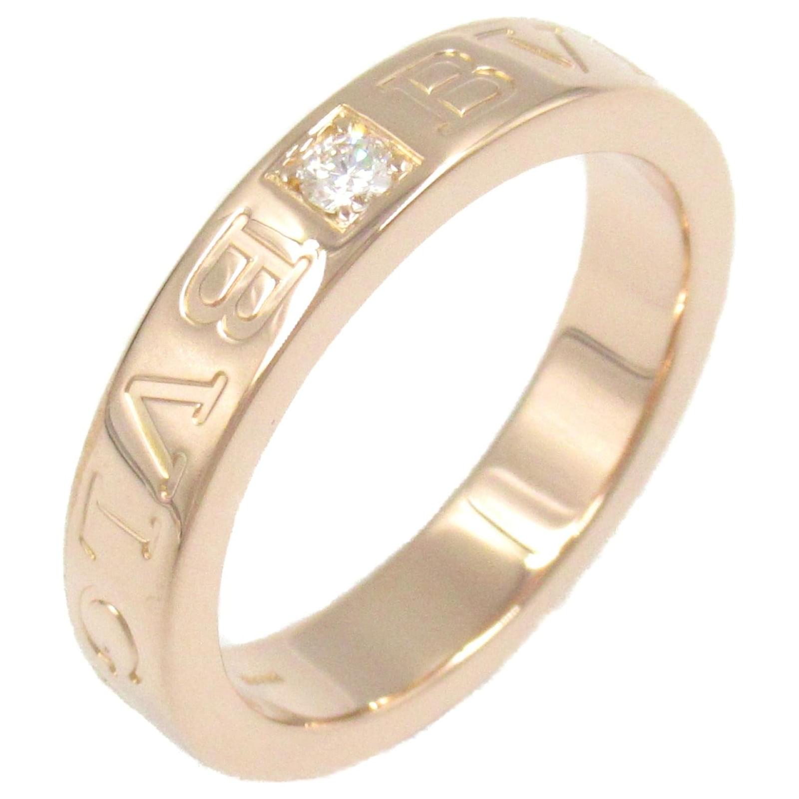 Bulgari Bvlgari B-zero1 Ring K18PG Diamond White Metal Pink gold  ref.2316830