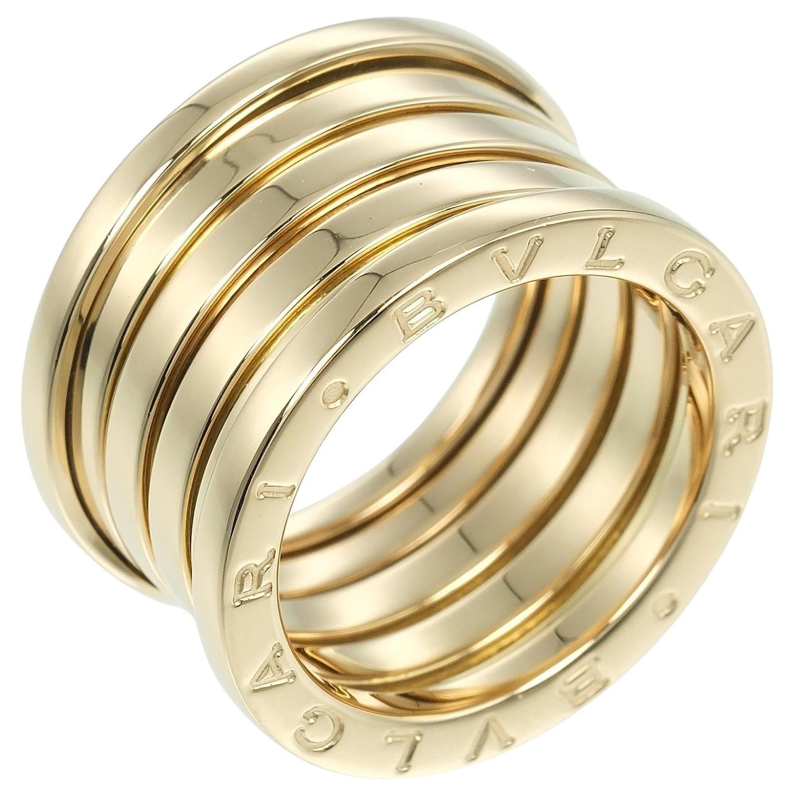 Bulgari Bvlgari B.ZERO1 Au750 Ring Size 10.5 Golden Metallic Metal  ref.2316522