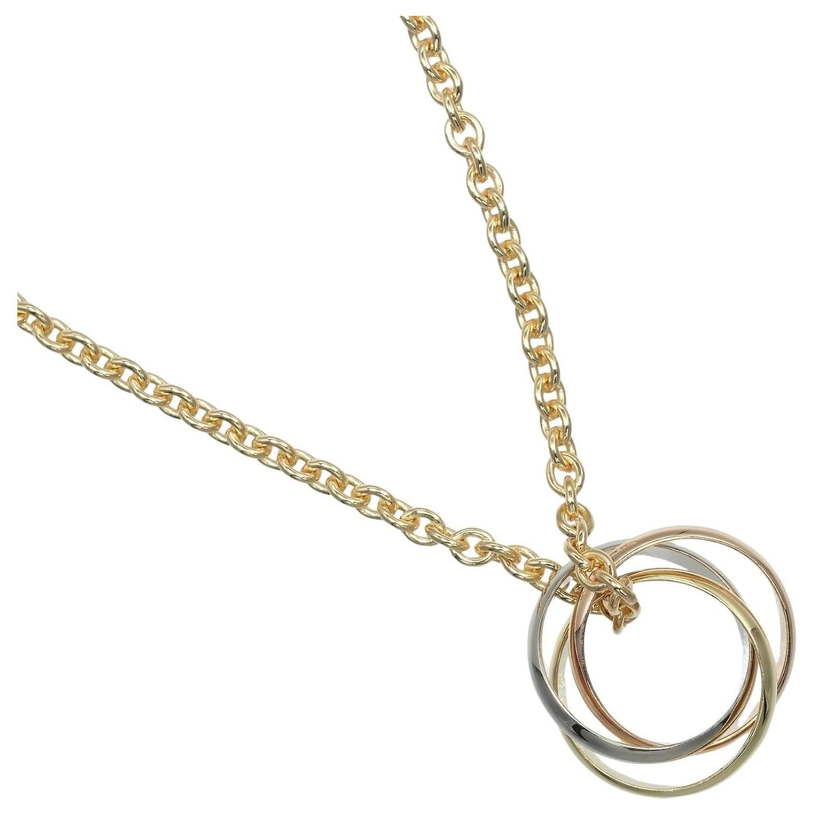 Cartier Trinity Au750 Necklace Golden Metallic Metal  ref.2316467
