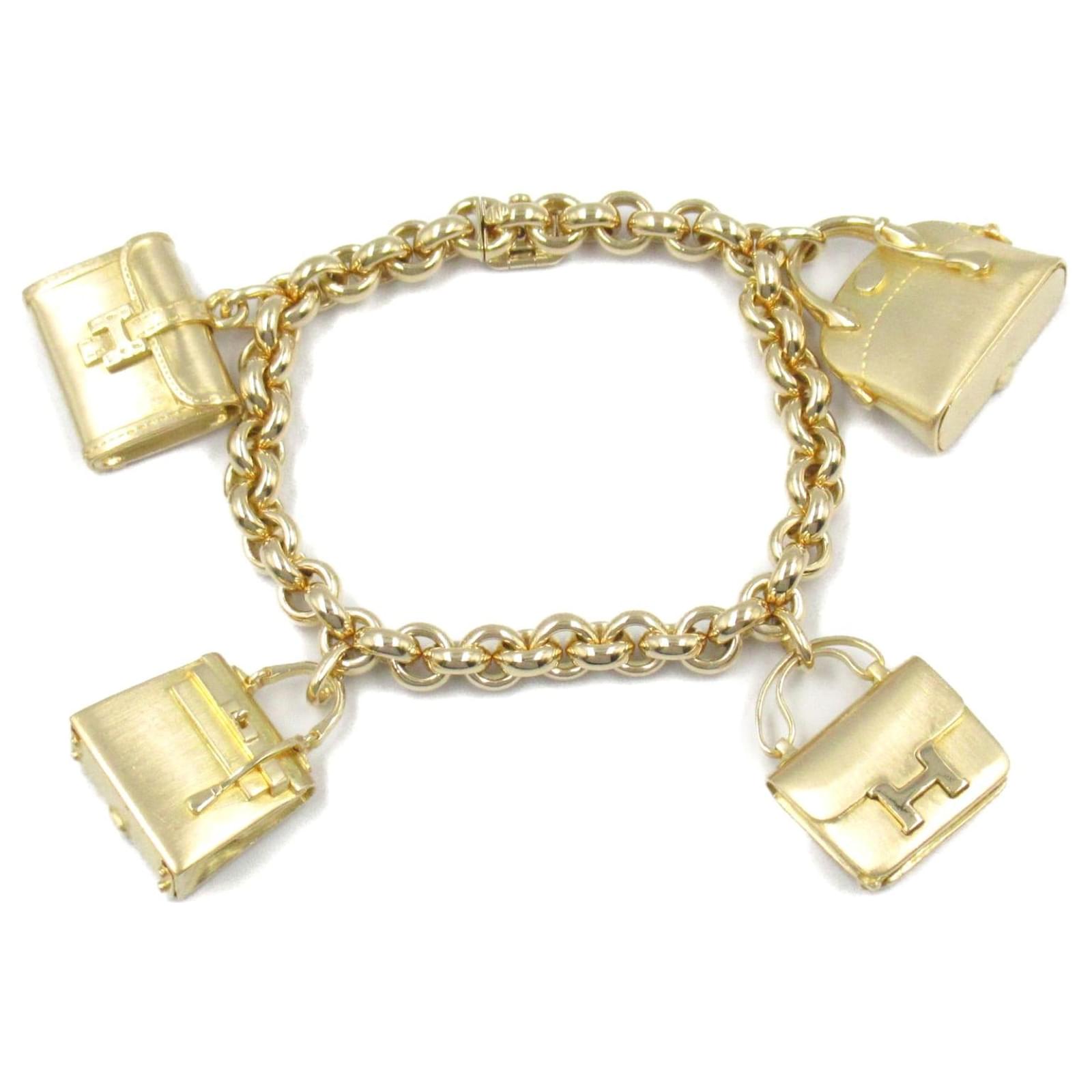Hermès Hermes K18 Yellow Gold Charm Bracelet Golden Metallic Metal  ref.2316469