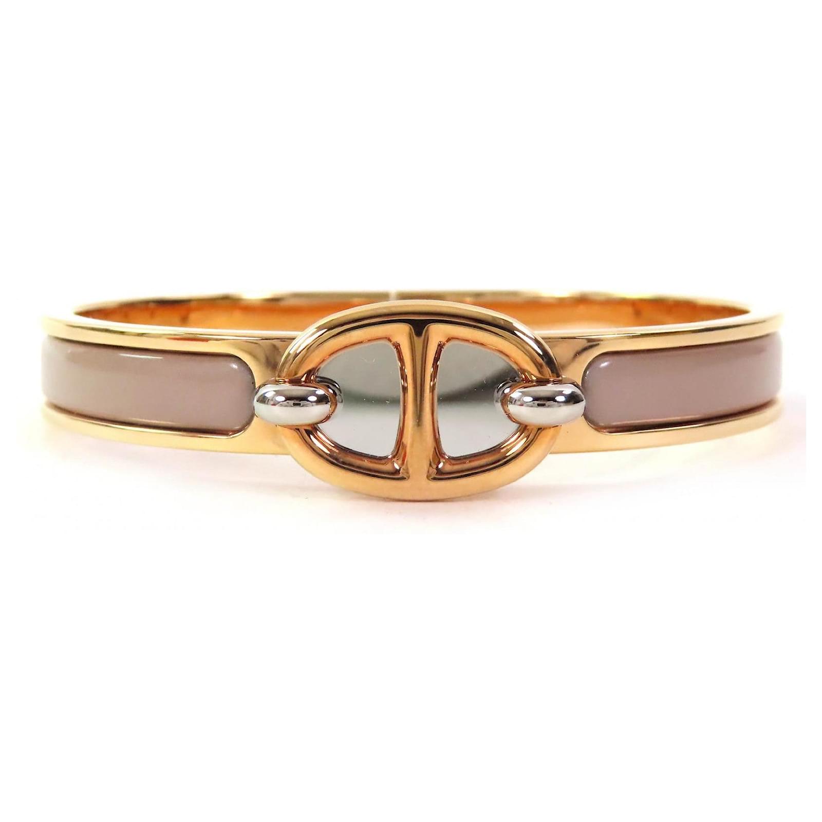 Hermès Hermes Click Mini Shane Bracelet Golden Metallic Enamel  ref.2316462