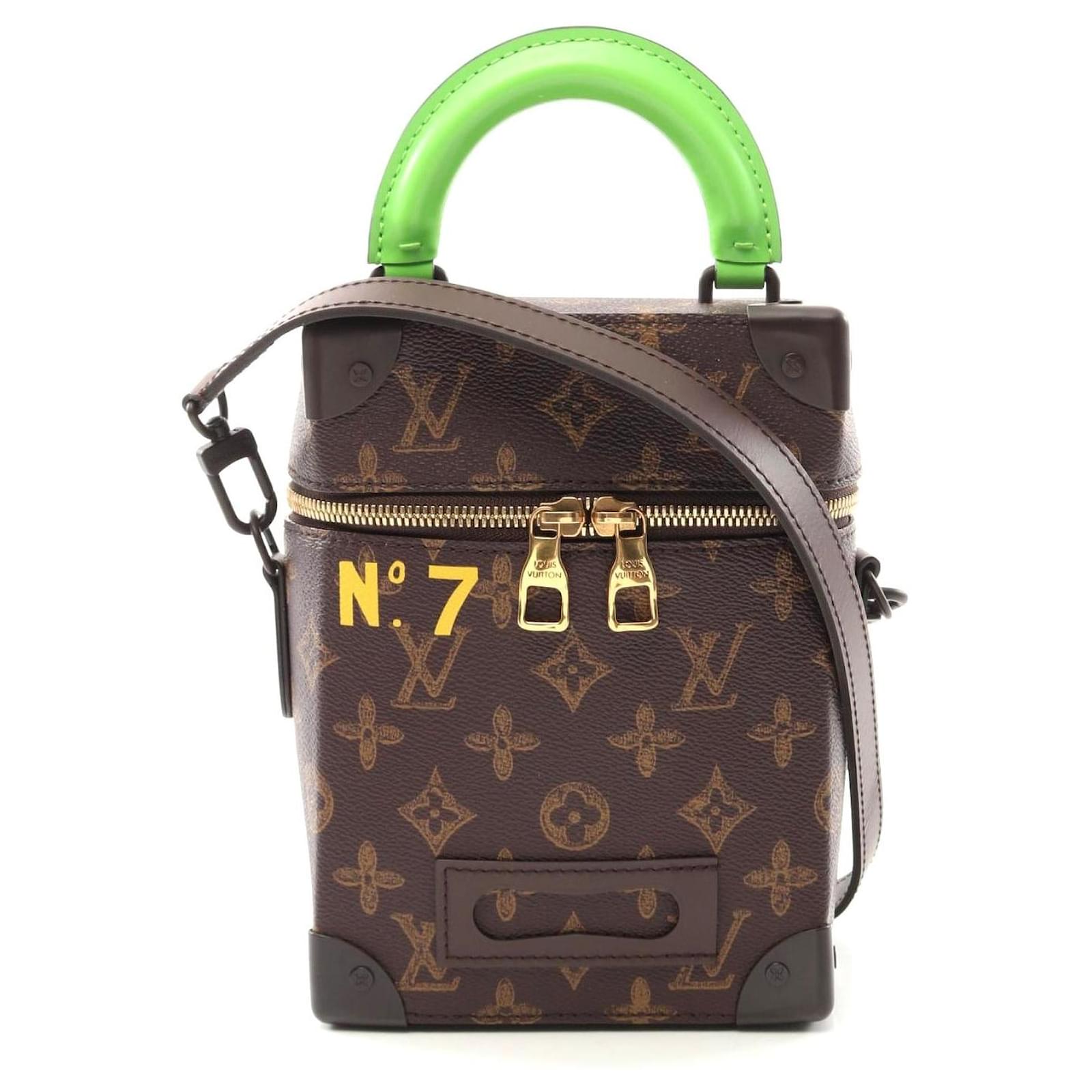 Louis Vuitton Monogram Vertical Box Trunk Handbag Brown Cloth  ref.2304844