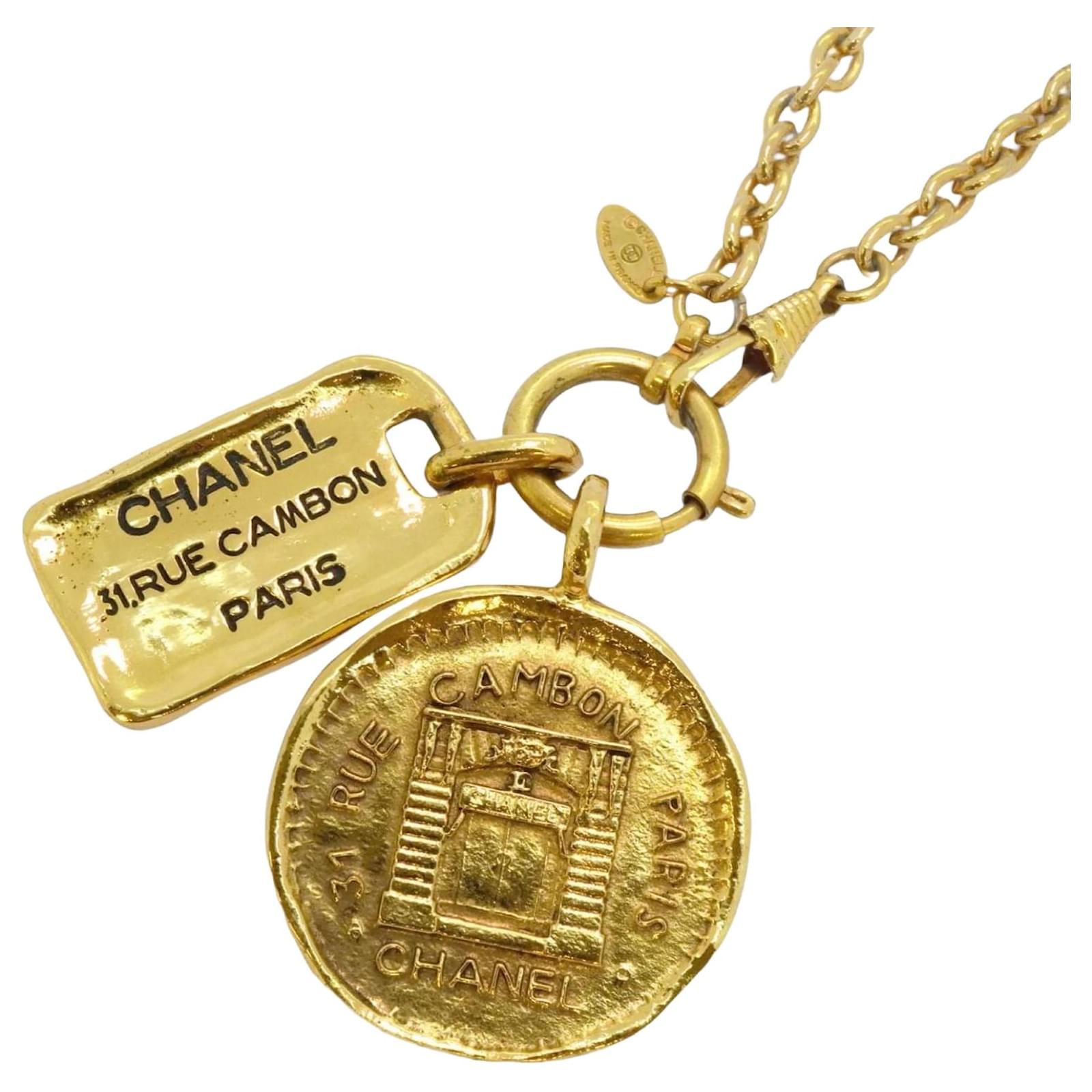 Cambon Chanel Gold Plated Necklace Golden Gold-plated  ref.2316173