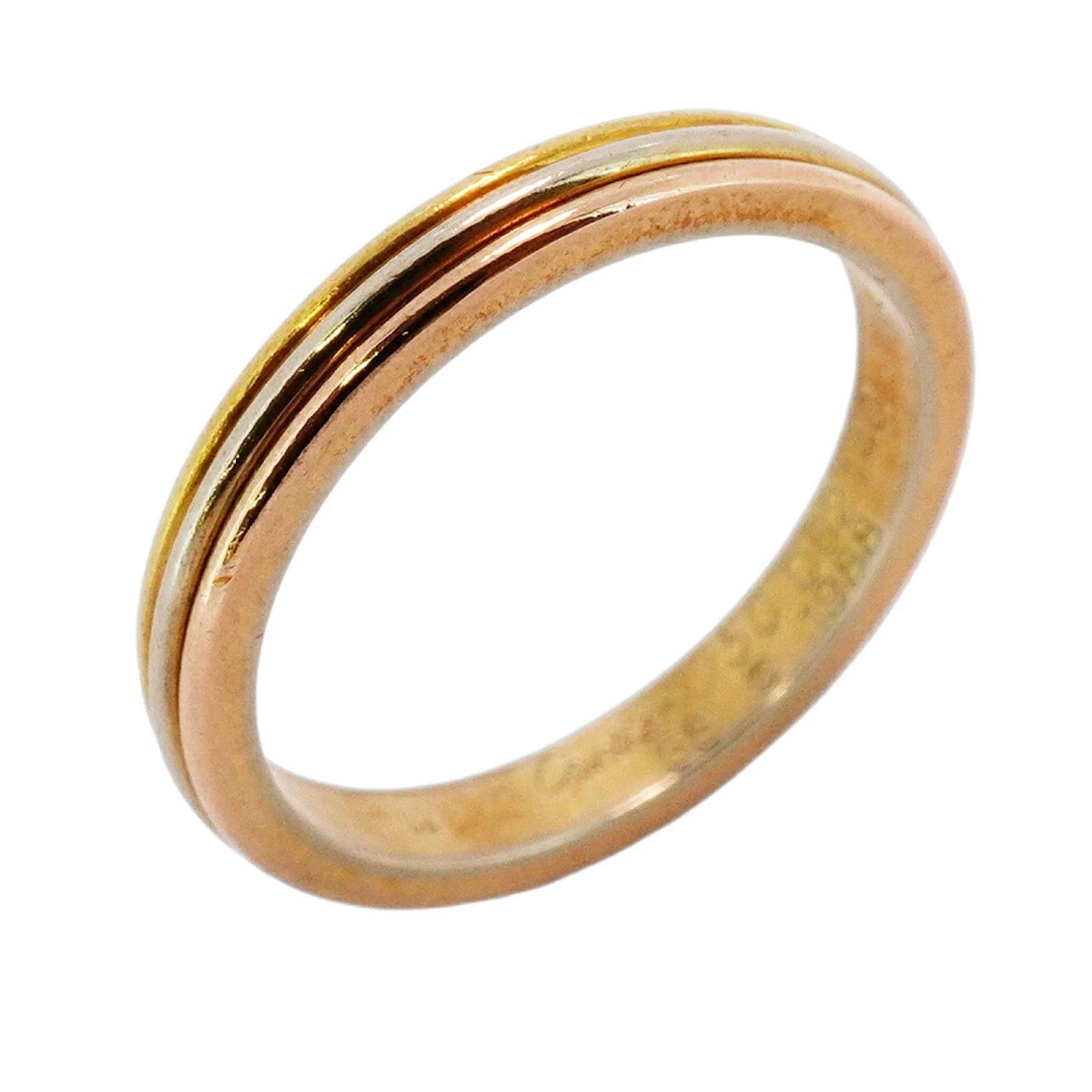 Cartier Trinity Band Ring White gold Yellow gold Pink gold  ref.2316159