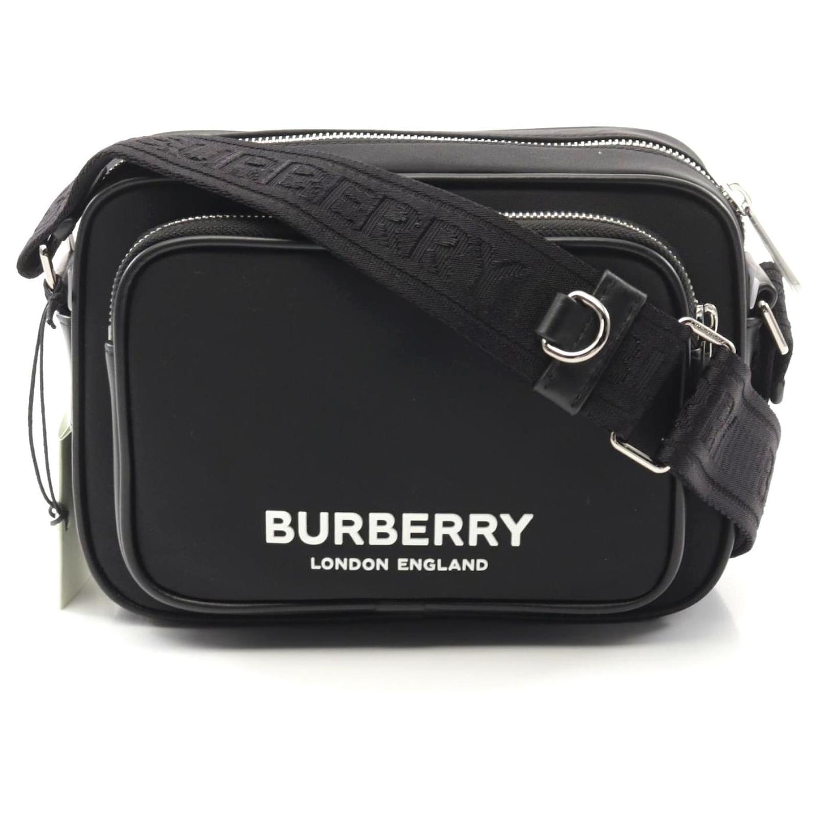 Burberry Nylon Leather Crossbody Bag Black  ref.2309684