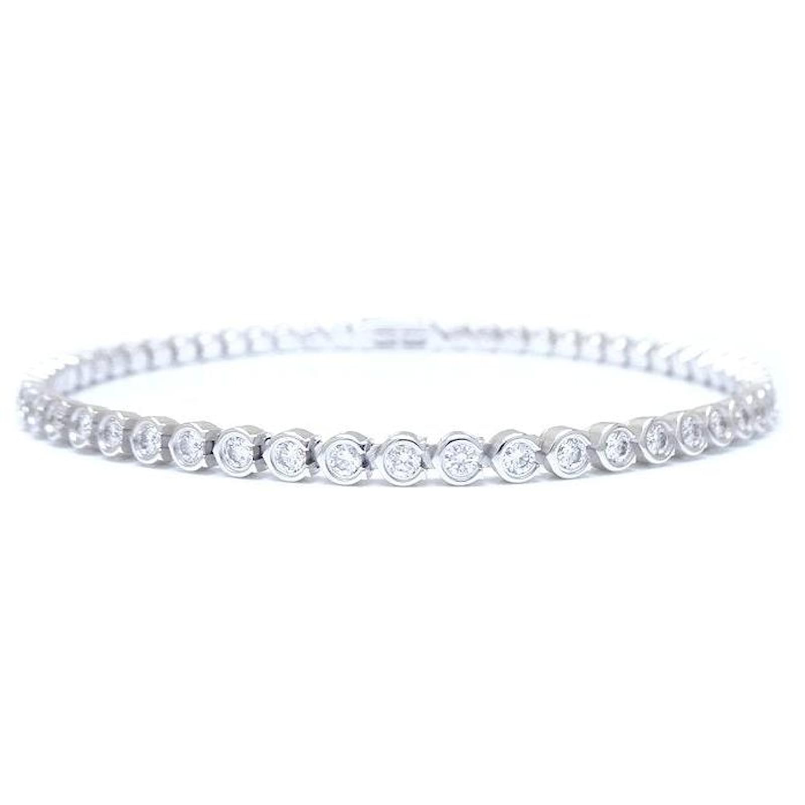 Cartier C de Cartier Diamond Bracelet K18WG White Metal  ref.2315951
