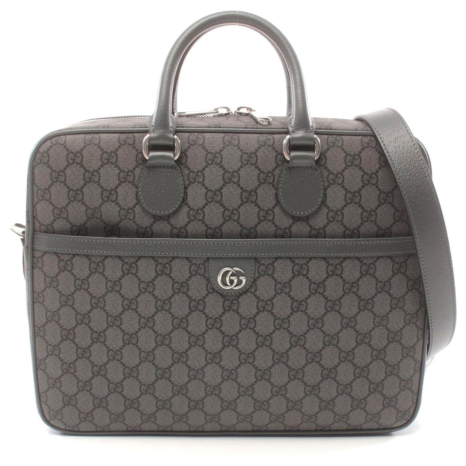 Gucci Ophidia GG Supreme Briefcase Grey Cloth  ref.2307900