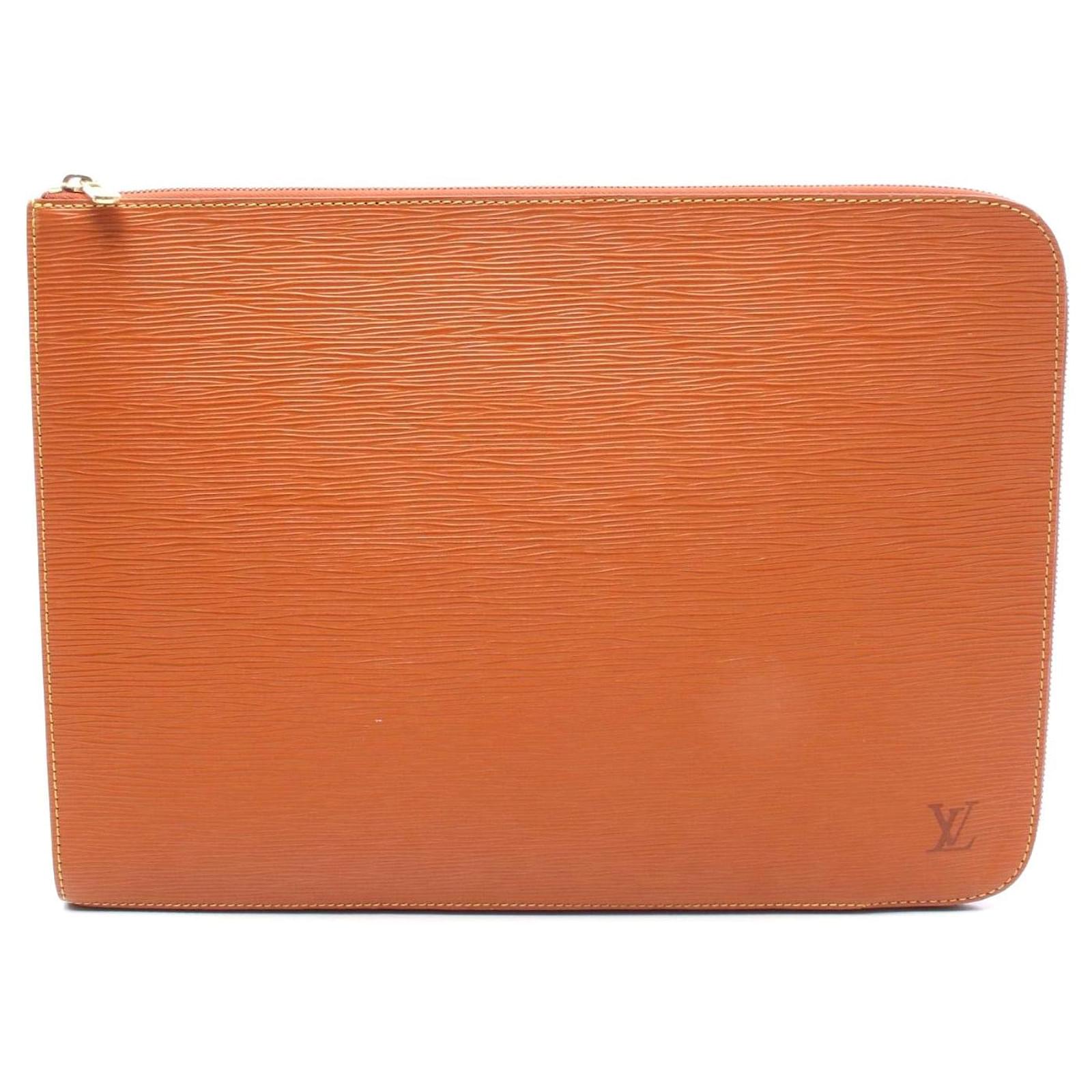 Louis Vuitton Leather Clutch Bag Brown Pony-style calfskin  ref.2307527