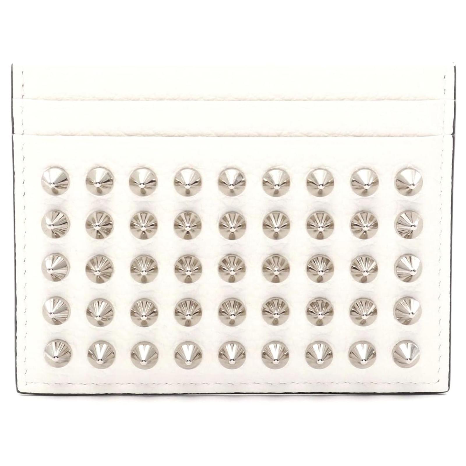 Christian Louboutin M Kios Leather Card Holder White Pony-style calfskin  ref.2297415