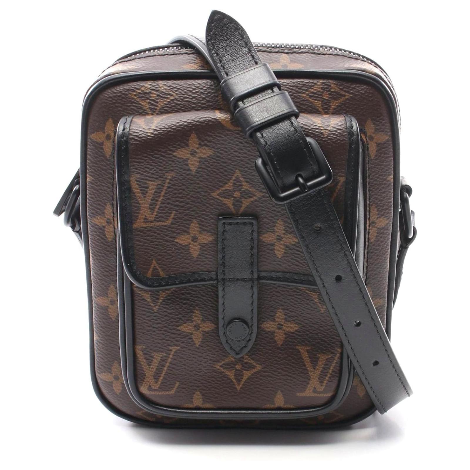Louis Vuitton Christopher Wearable Wallet Monogram Macassar Shoulder Bag Brown Cloth  ref.2307110