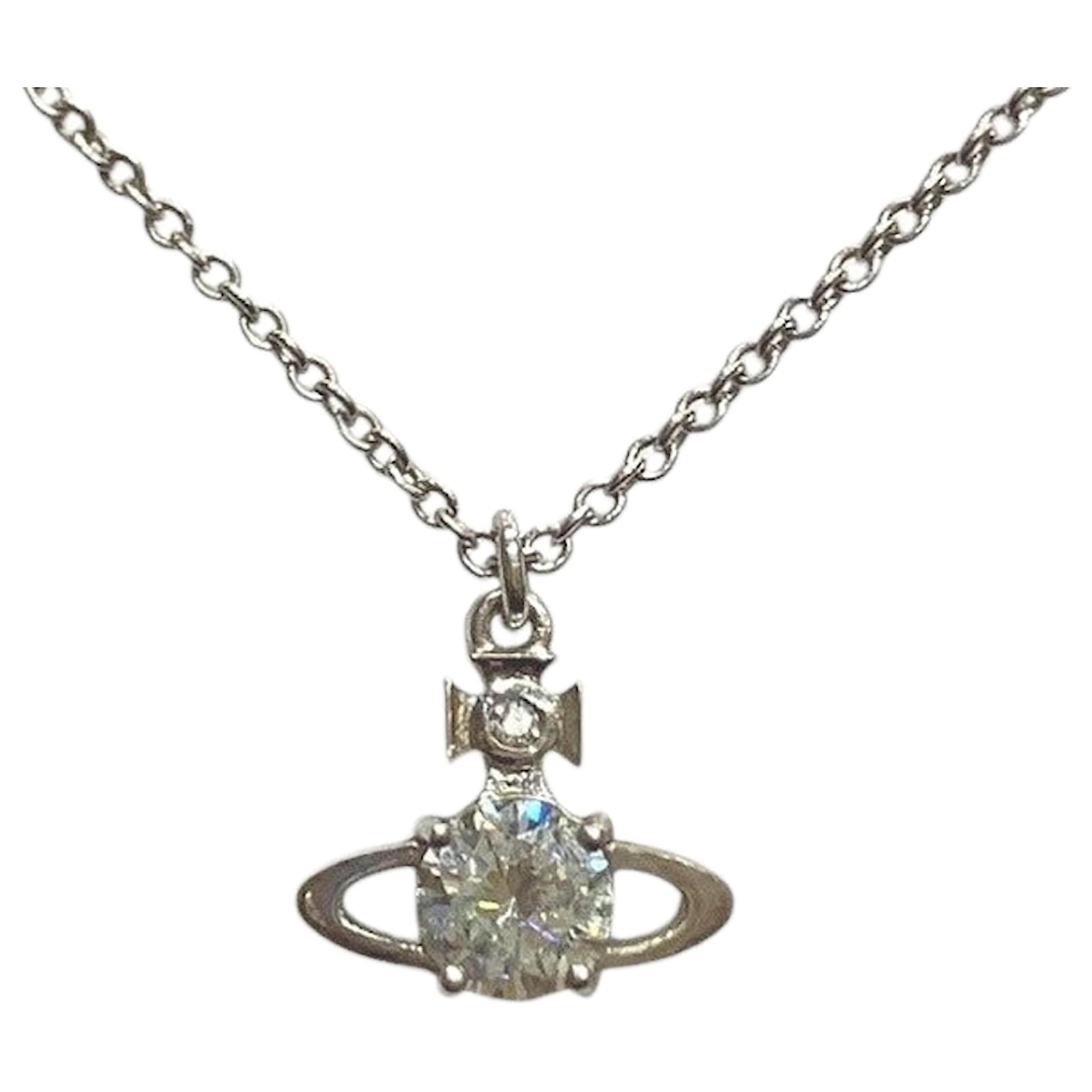 Vivienne Westwood REINA Orb Pendant Necklace Silvery Metallic Metal  ref.2324150