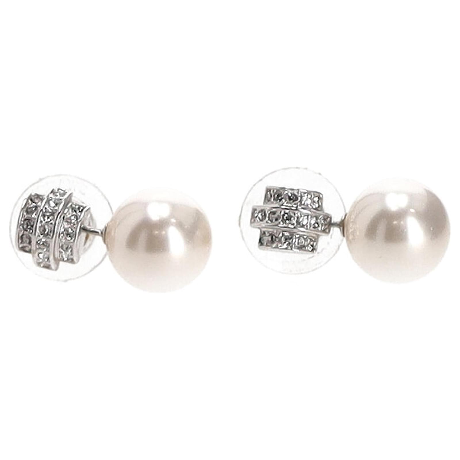 Swarovski Perpetual Pierced Earrings in White Faux Pearl Synthetic  ref.2324112