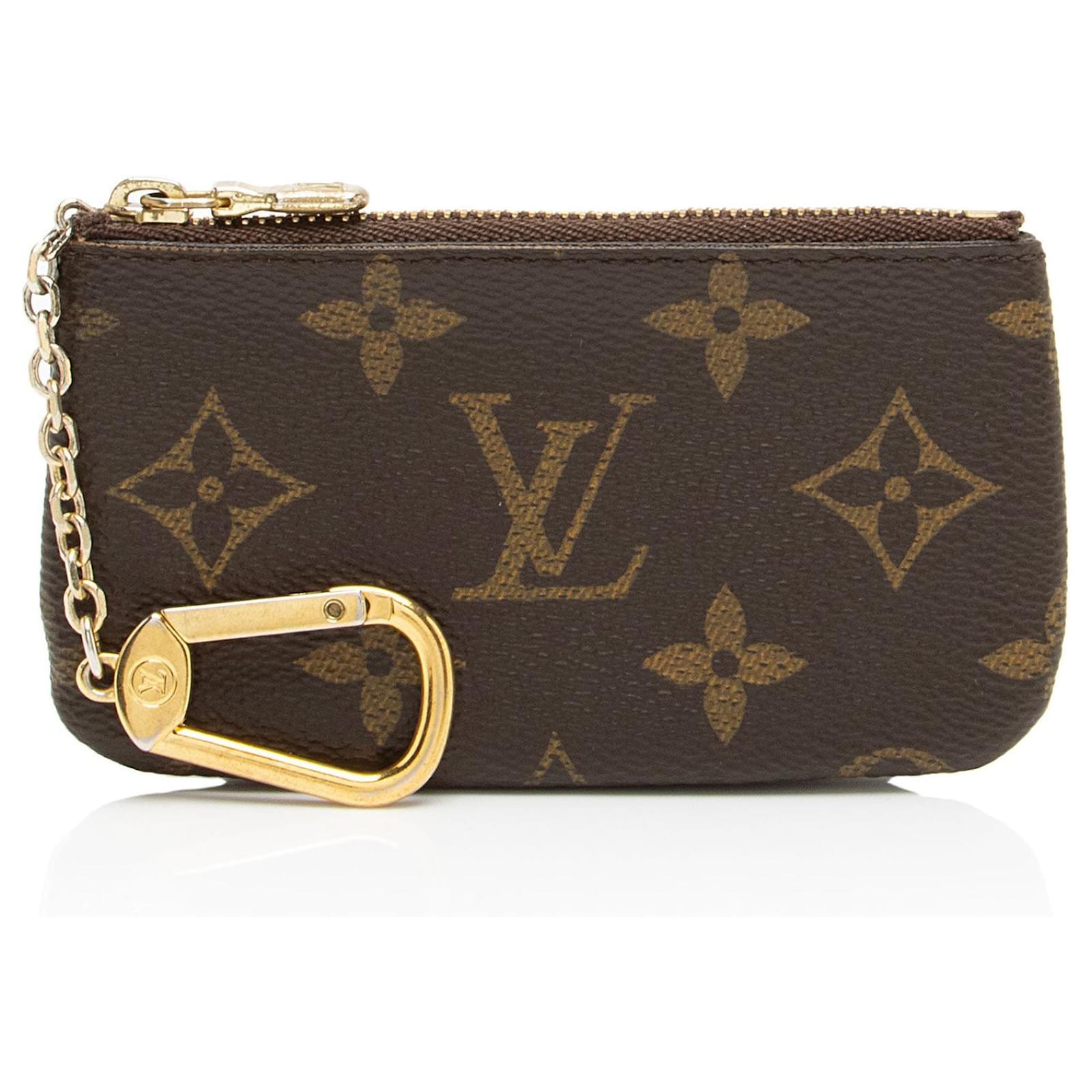 Louis Vuitton Monogram Canvas Key Pouch Brown Cloth  ref.2324097