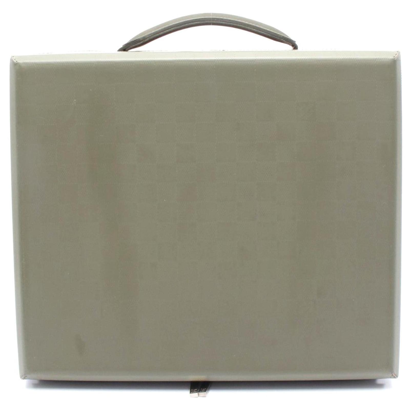 Louis Vuitton Luke Damier Glace Business Bag Green Leather Pony-style calfskin  ref.2301831