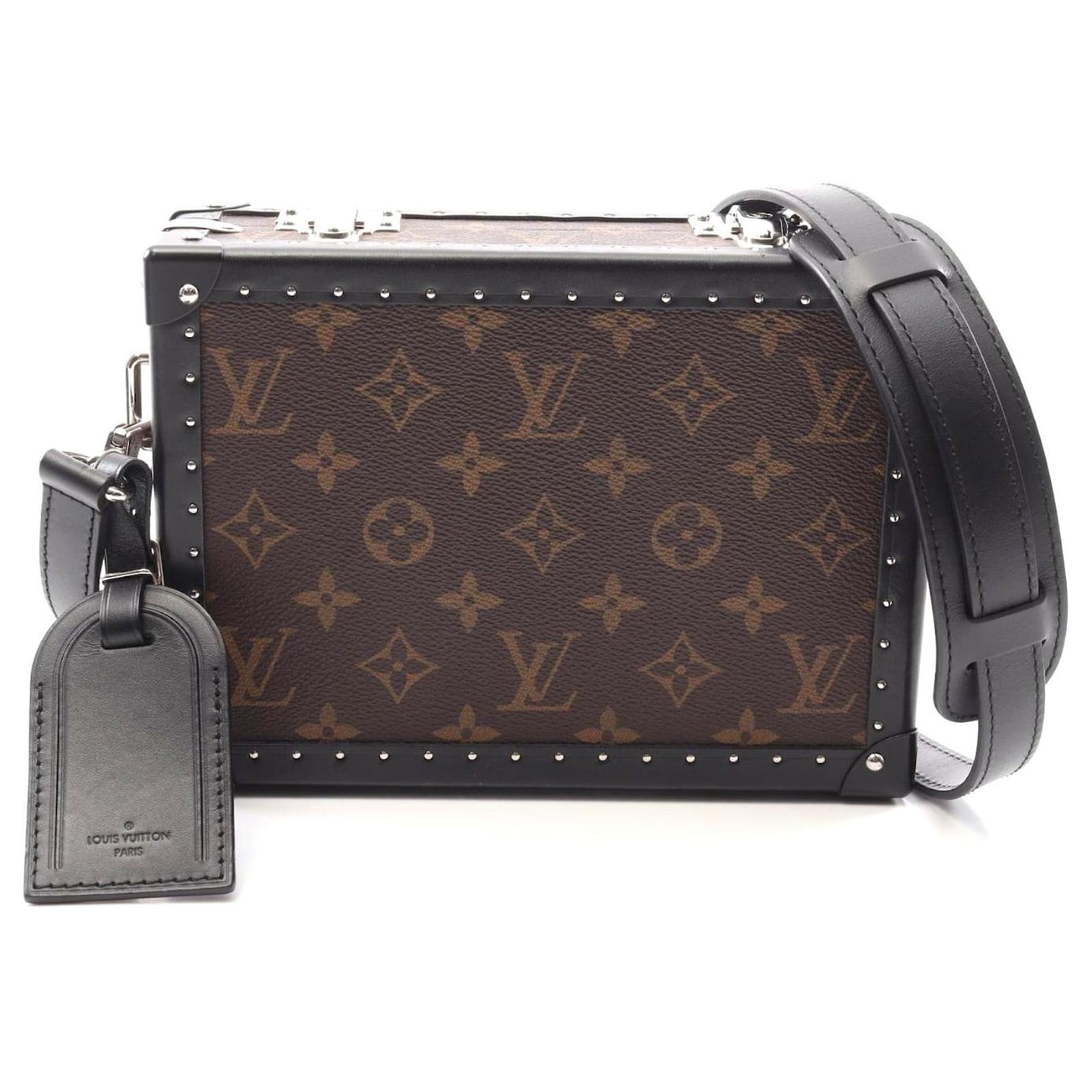 Louis Vuitton Monogram Macassar Clutch Box Bag Brown Cloth  ref.2307218
