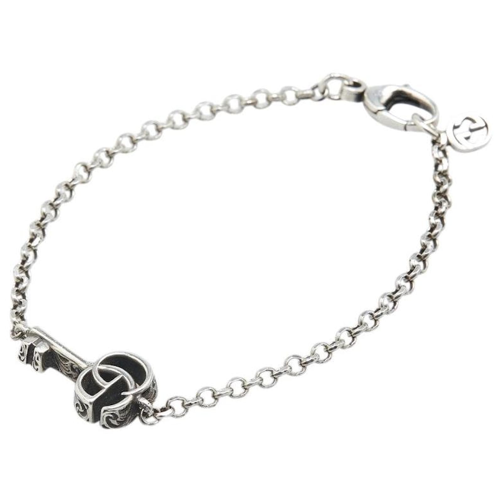 Gucci Double G Key Charm SV925 Bracelet Silvery Metallic Metal  ref.2323784