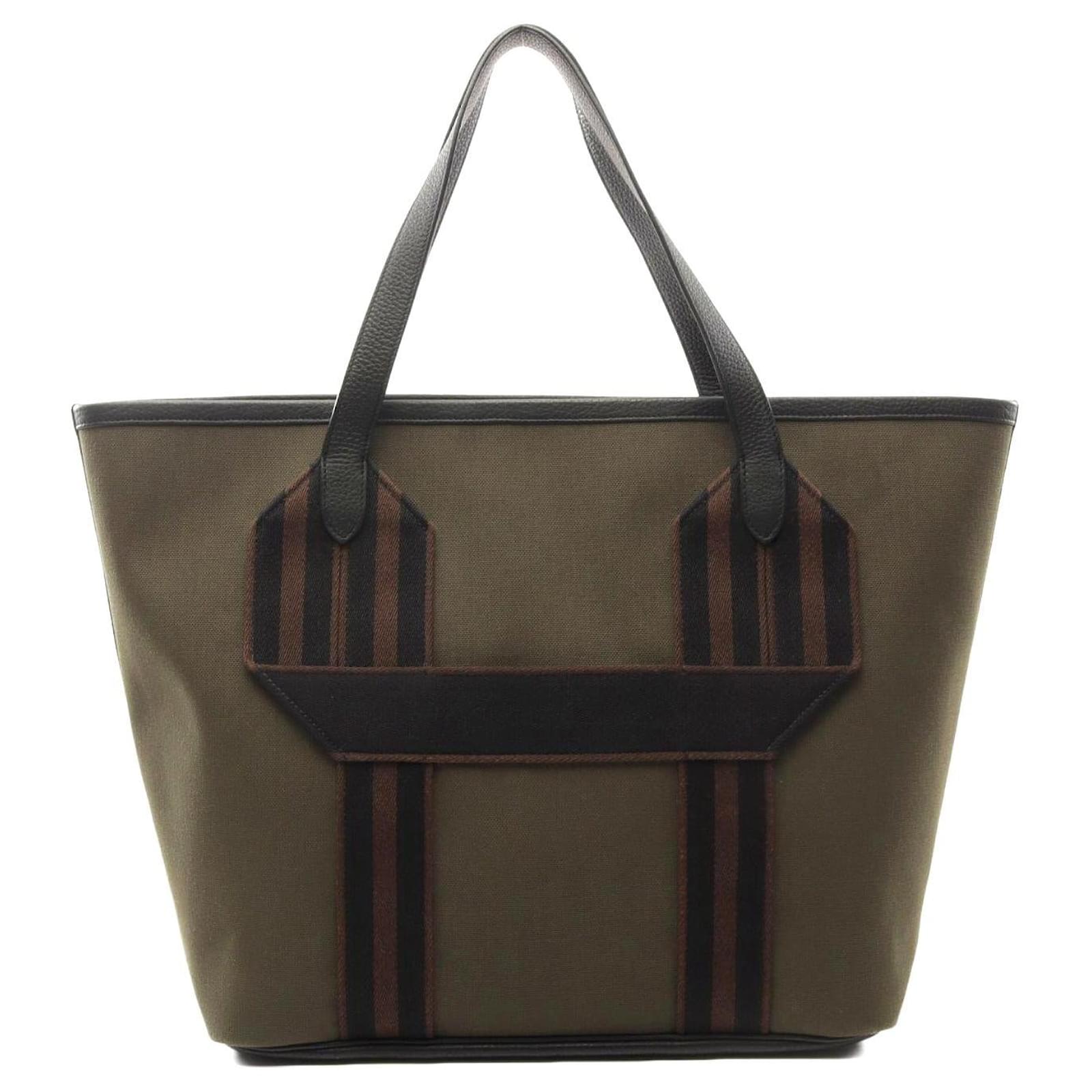 Hermès Hermes Canvas Military Tote Bag Black  ref.2309675