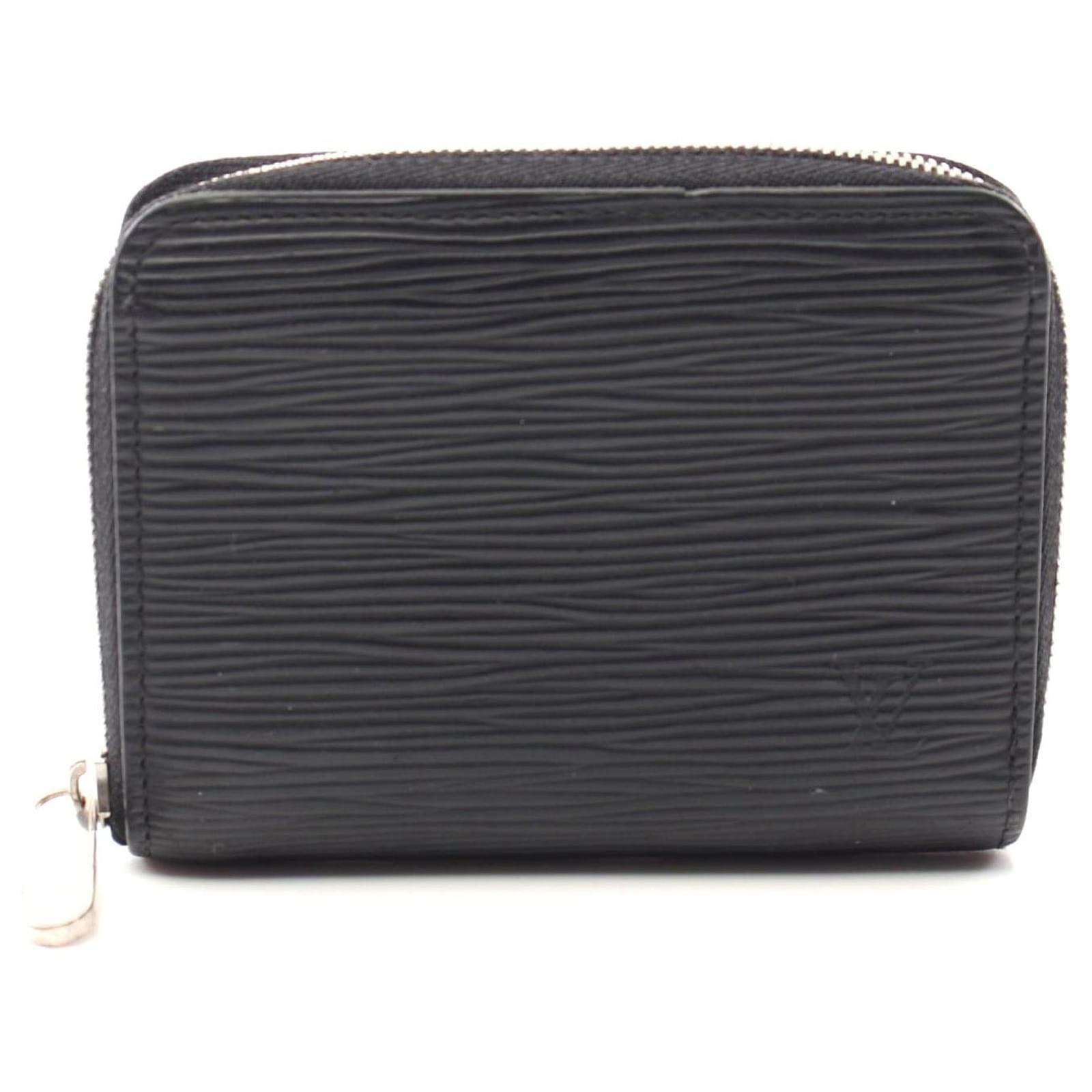 Louis Vuitton Epi Leather Zippy Coin Purse Black Pony-style calfskin  ref.2308159