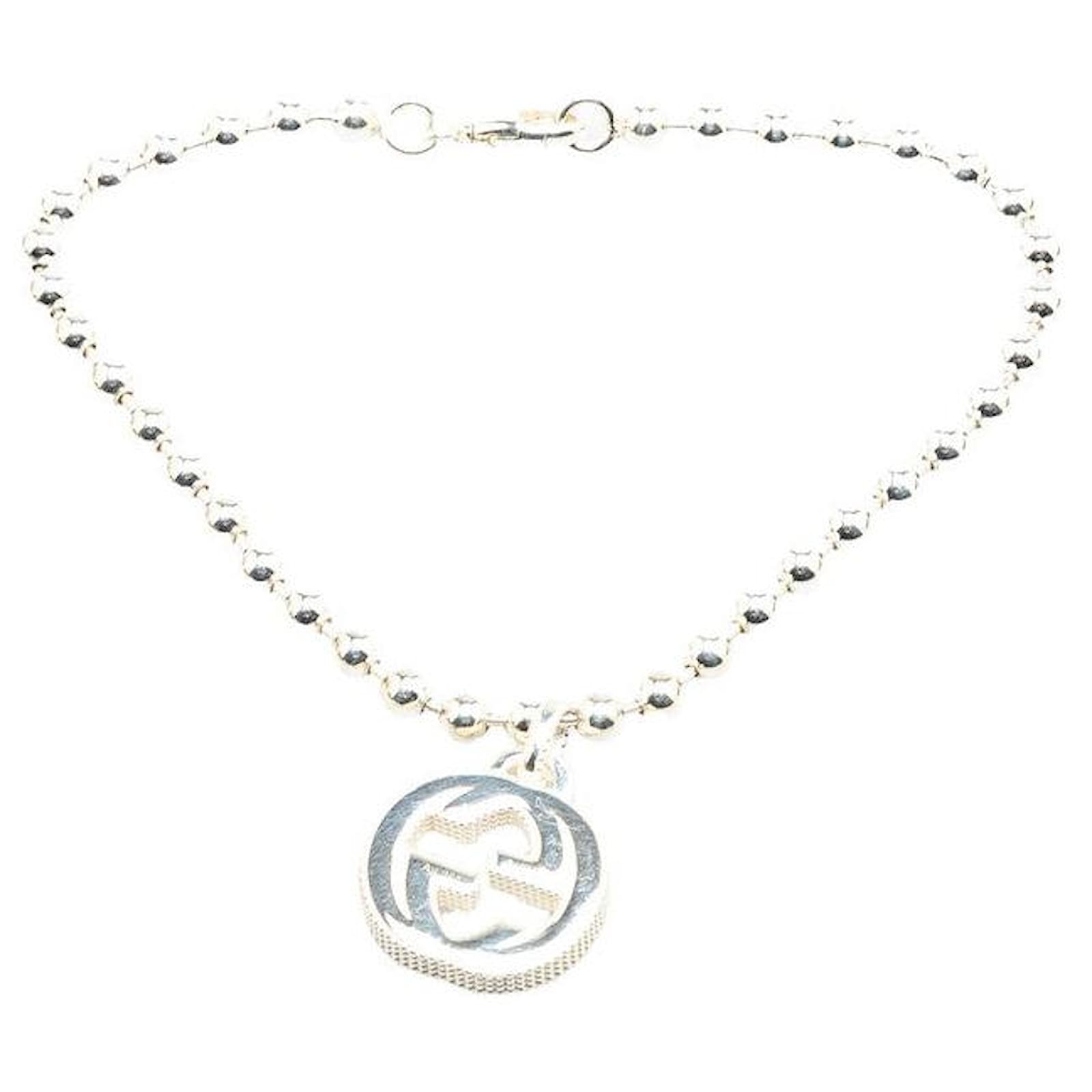 Gucci Interlocking G Ball Chain SV925 Bracelet Silvery Metallic Metal  ref.2323586