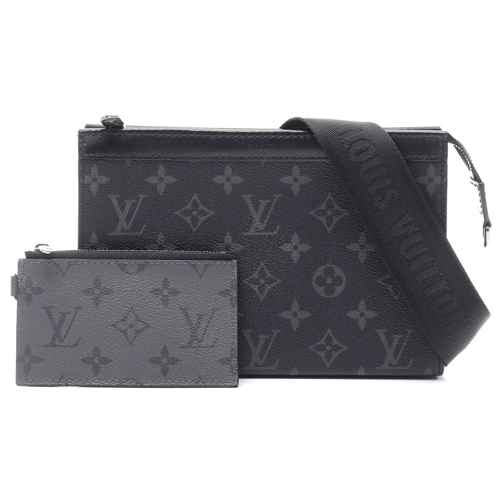 Louis Vuitton Gaston Wearable Wallet Shoulder Bag Grey Cloth  ref.2310305