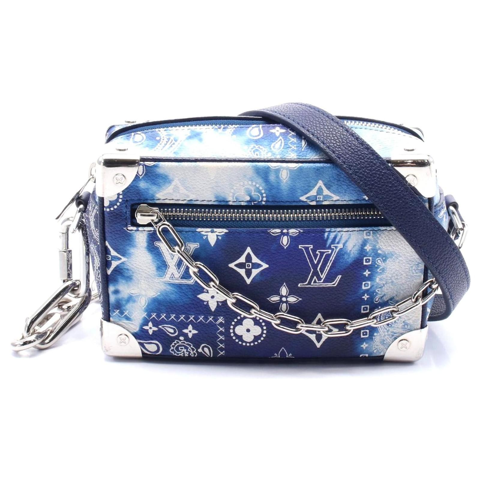Louis Vuitton Mini Soft Trunk Shoulder Bag Blue Cloth  ref.2308068