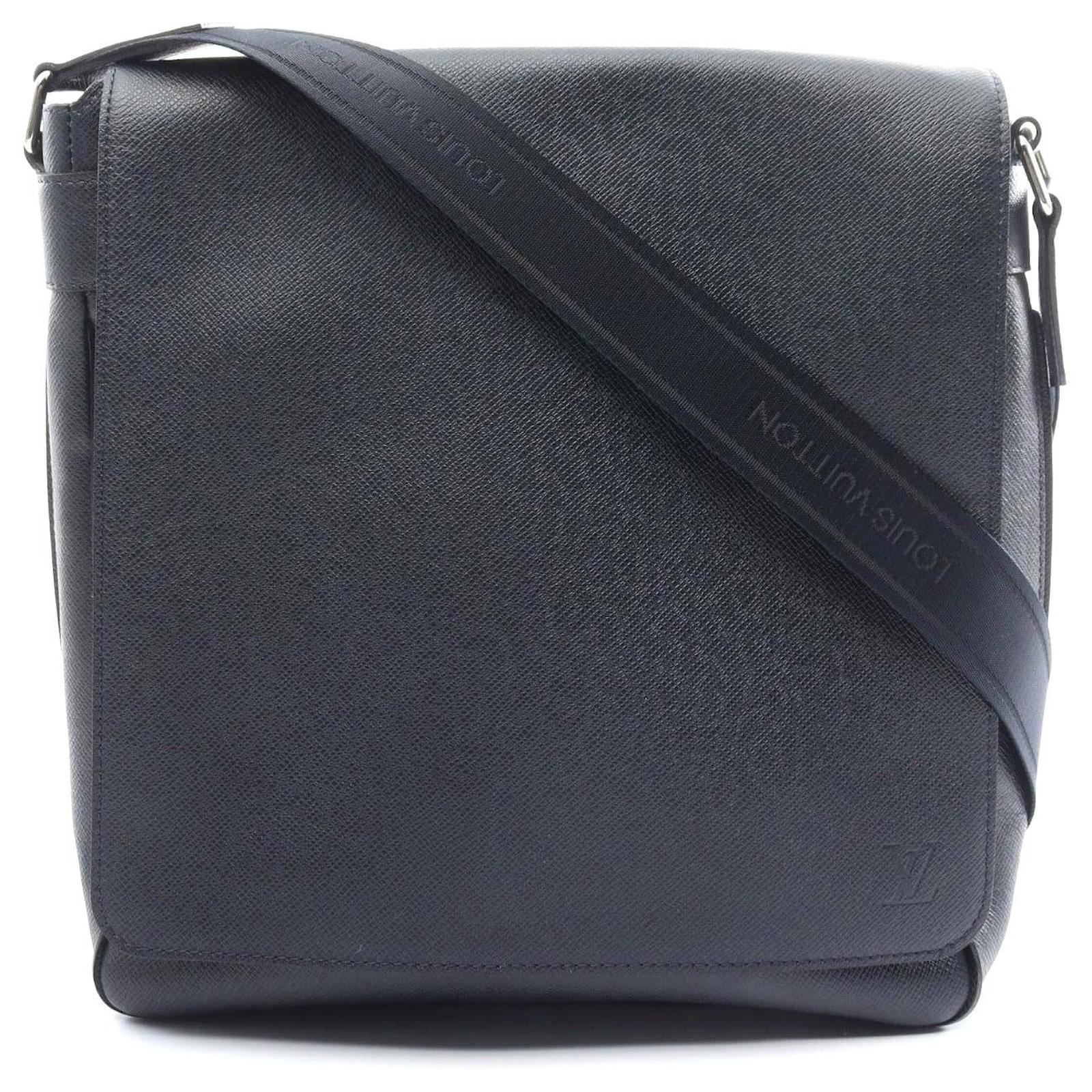 Louis Vuitton Taiga Leather Milo Shoulder Bag Blue Pony-style calfskin  ref.2306246