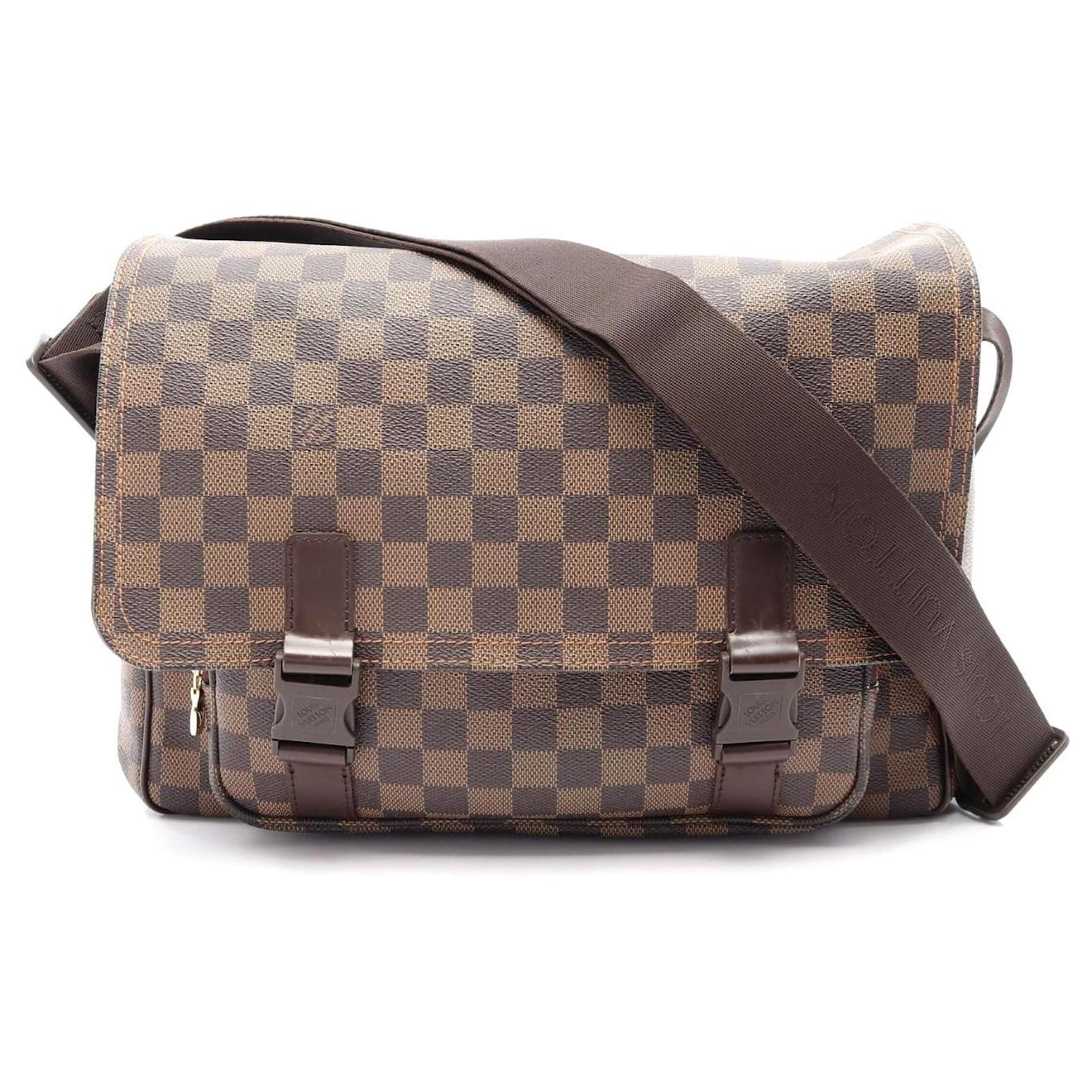 Louis Vuitton Damier Ebene Messenger Bag Brown Cloth  ref.2307175