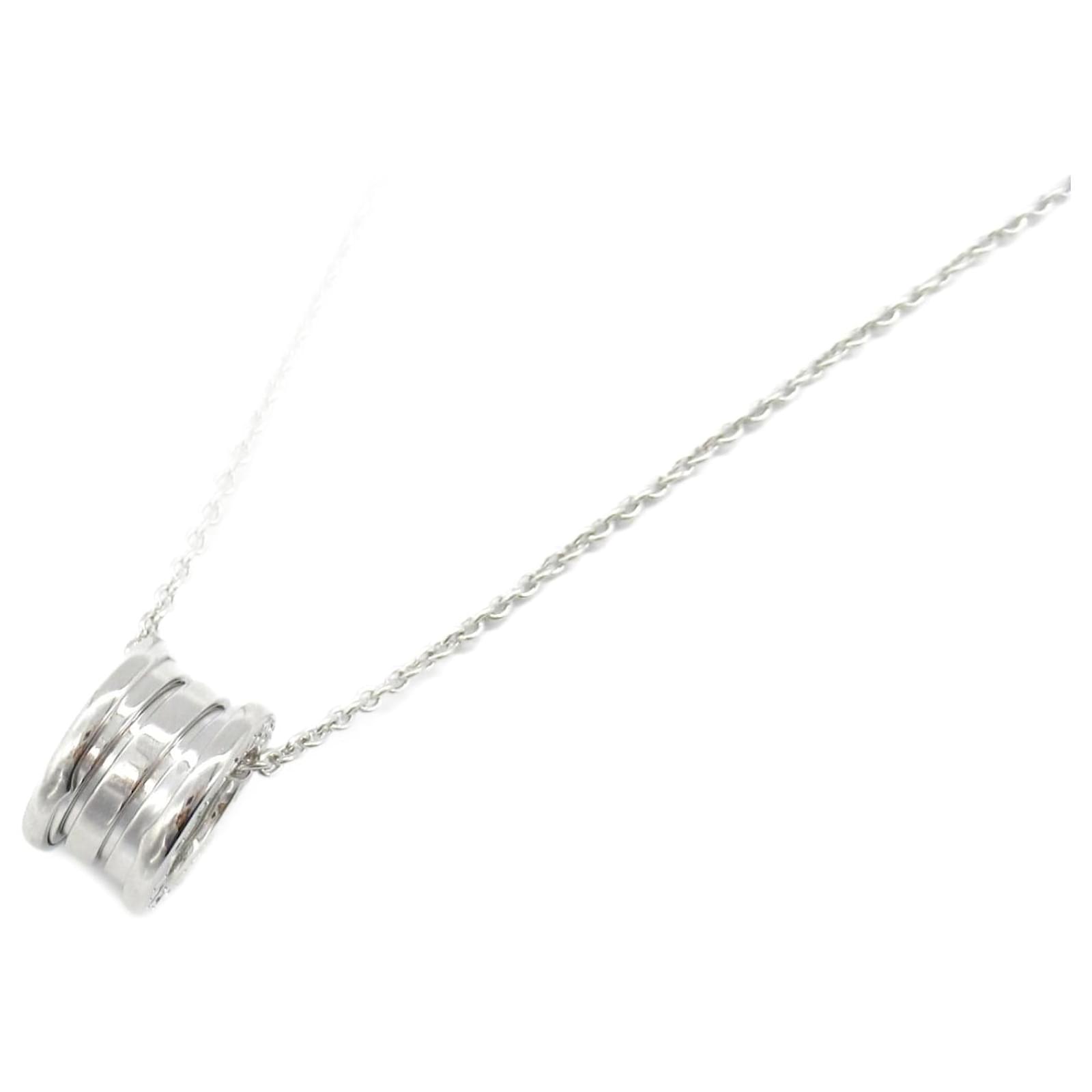 Bulgari Bvlgari B-zero1 Necklace K18WG White Gold Silvery Metallic Metal  ref.2304601