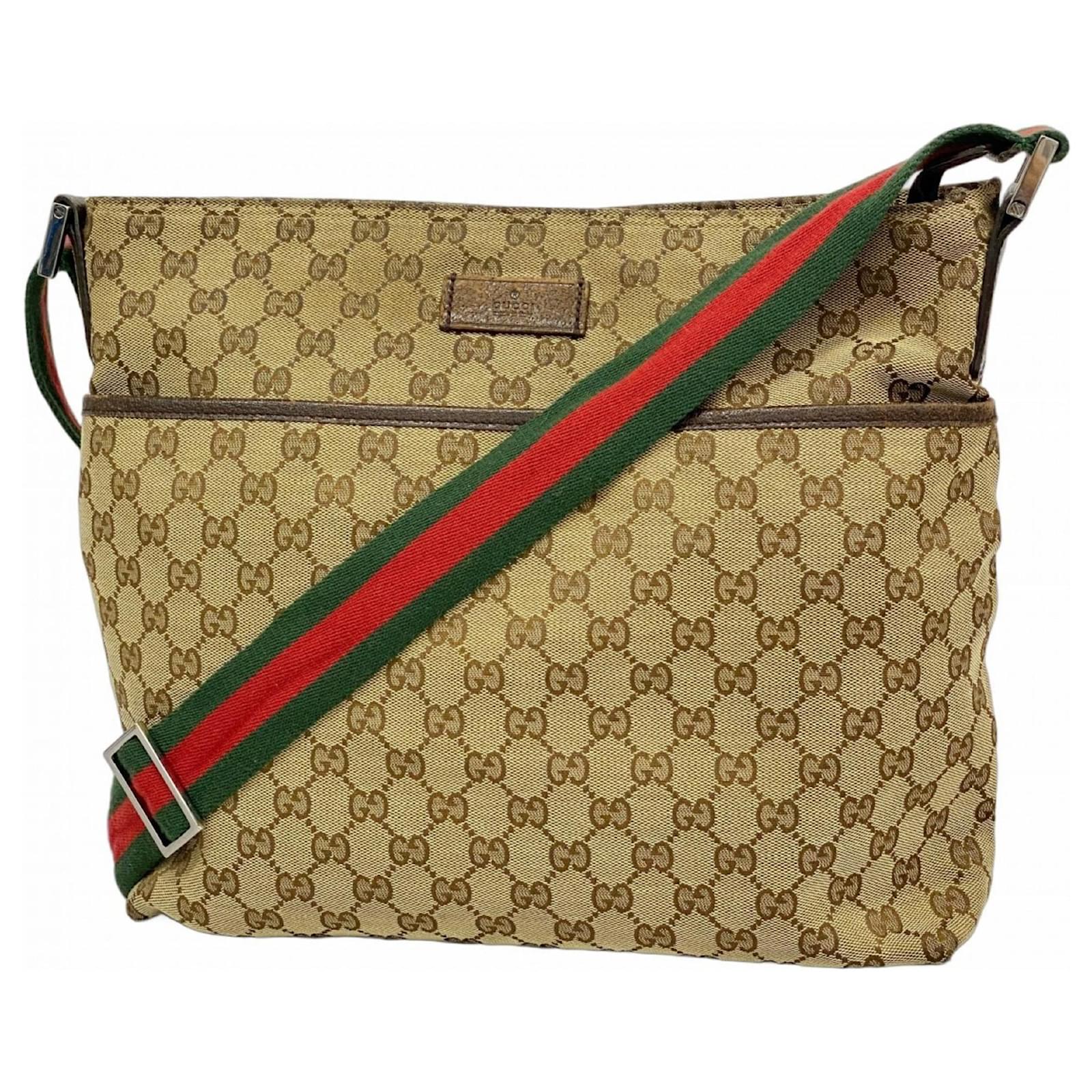 Gucci Brown Shoulder Bag GG Canvas Sherry Line Cloth  ref.2312510