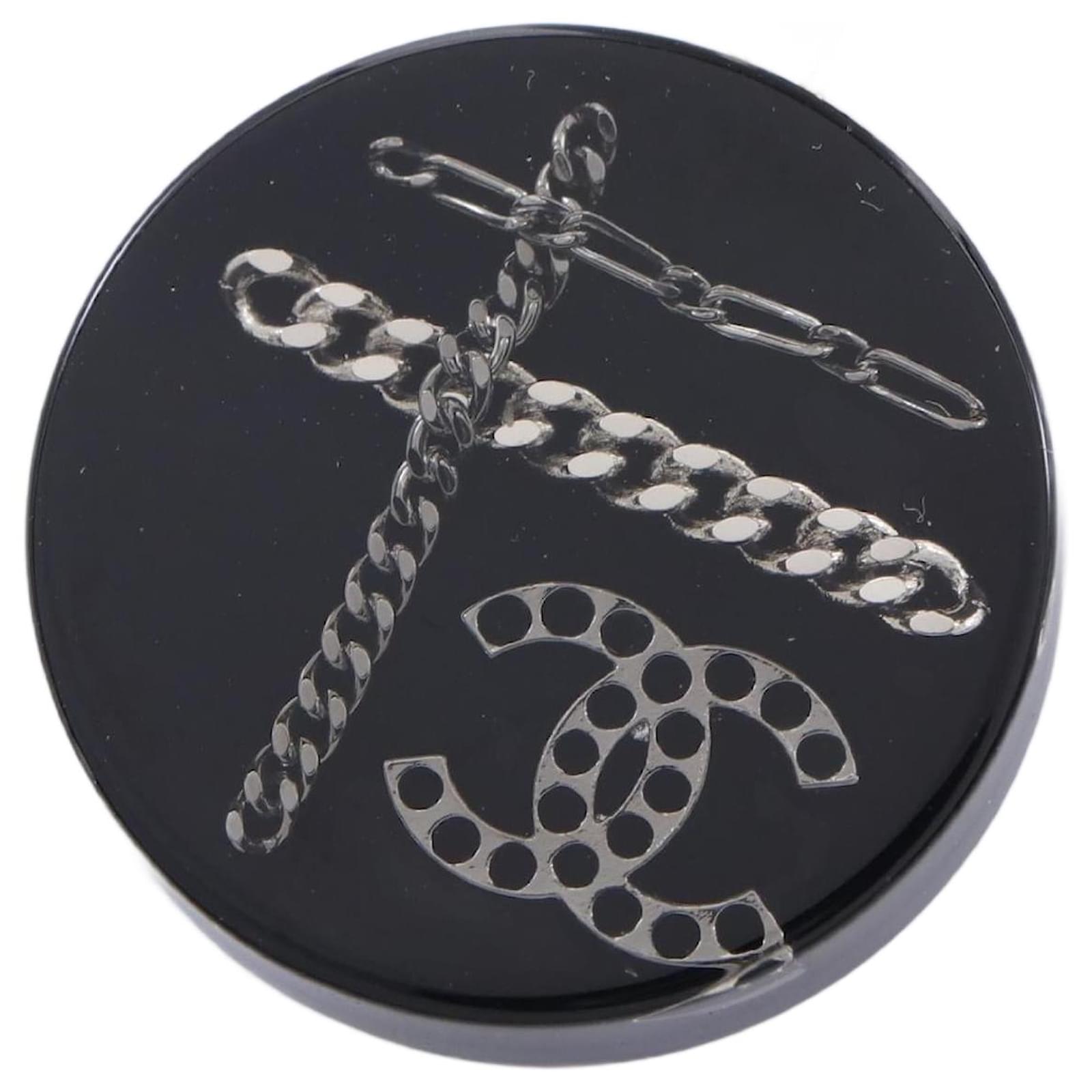 Chanel Coco Mark Stainless Steel Necklace Silvery Metallic Metal  ref.2323137
