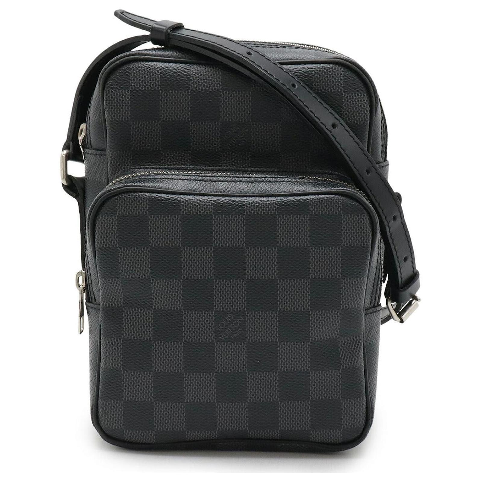 Louis Vuitton Rem Damier Graphite Shoulder Bag Black Cloth  ref.2309948