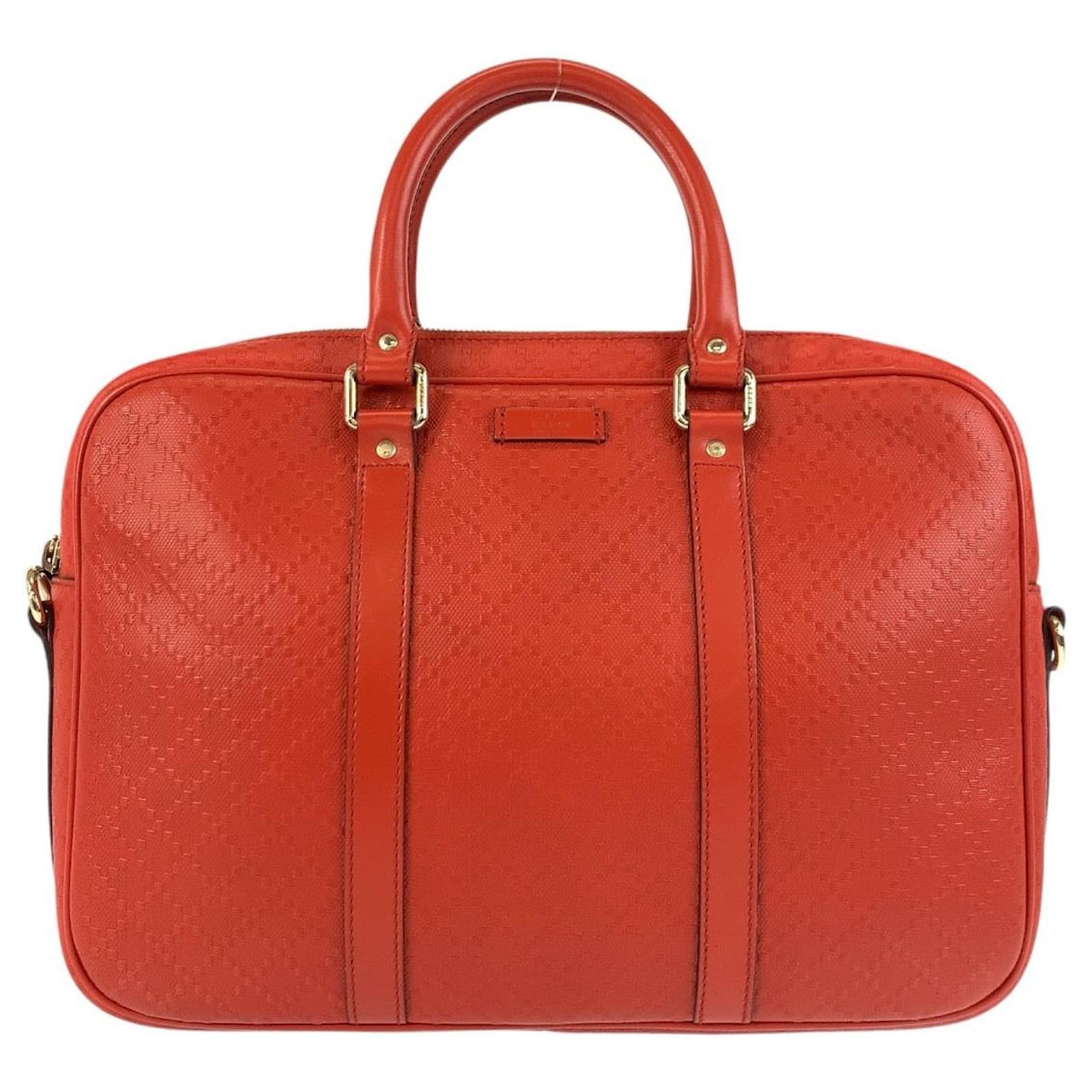Gucci Diamante Leather Briefcase Red  ref.2309781